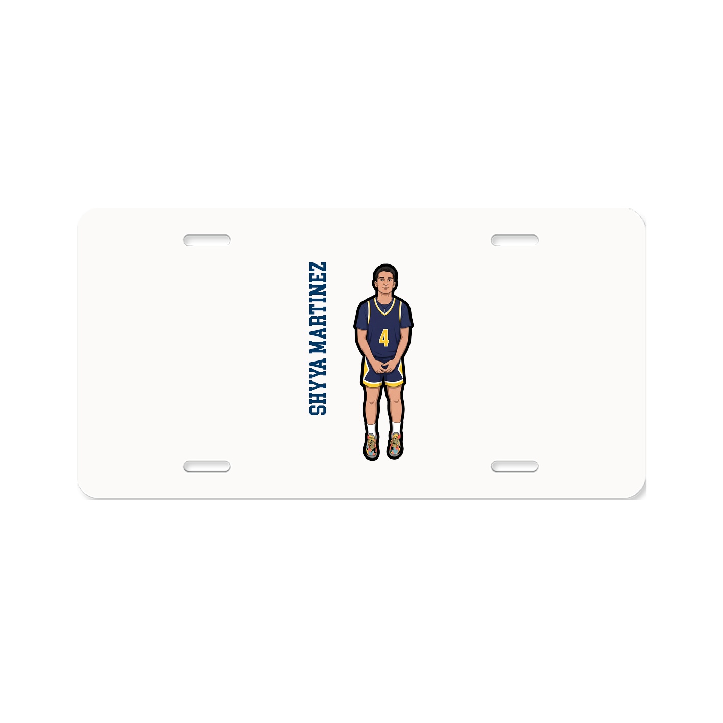 License Plate — Name Vertical in Classic