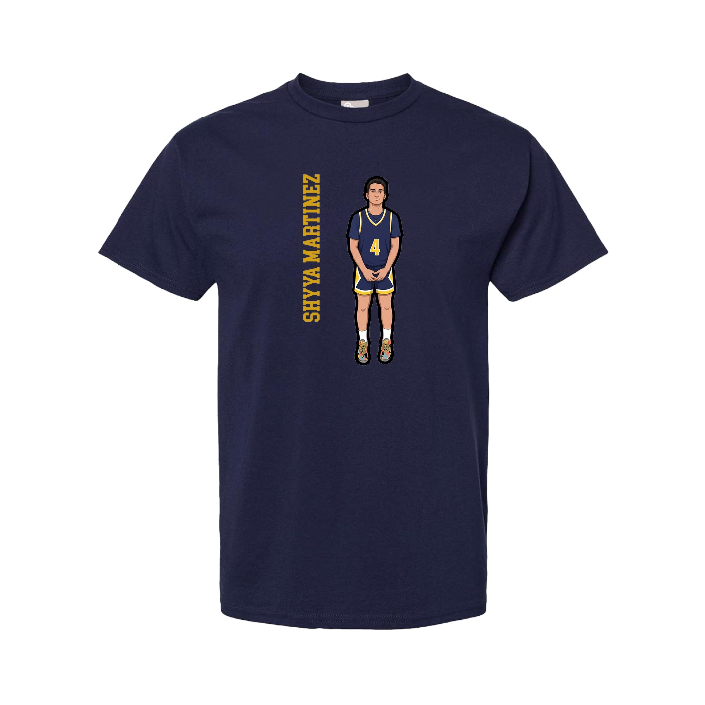 Youth Tee — Name Vertical in Navy