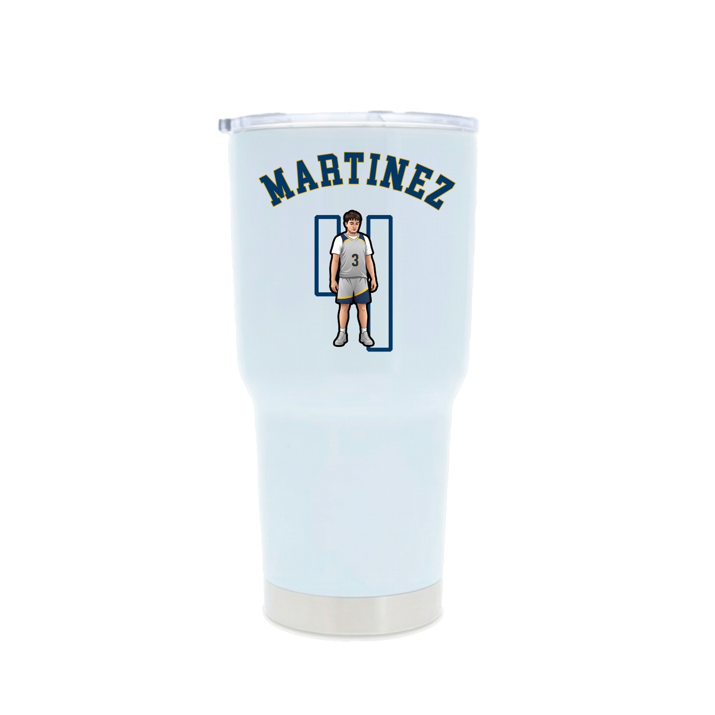 30oz Stainless Steel Tumbler — Shirsey Arch in White