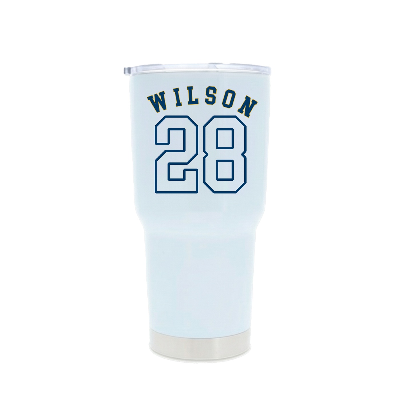 30oz Stainless Steel Tumbler — Shirsey Arch in White