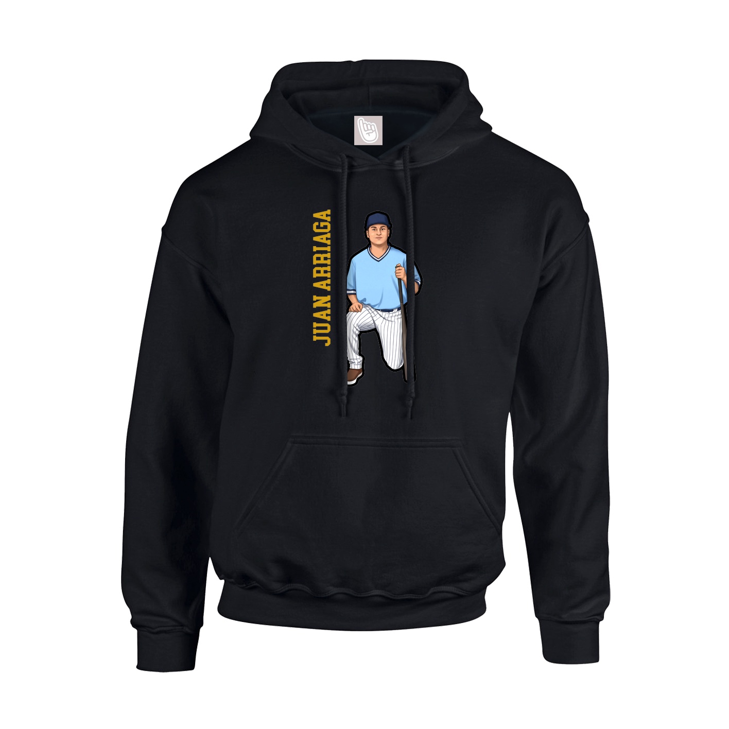 Hoodie — Name Vertical in Black