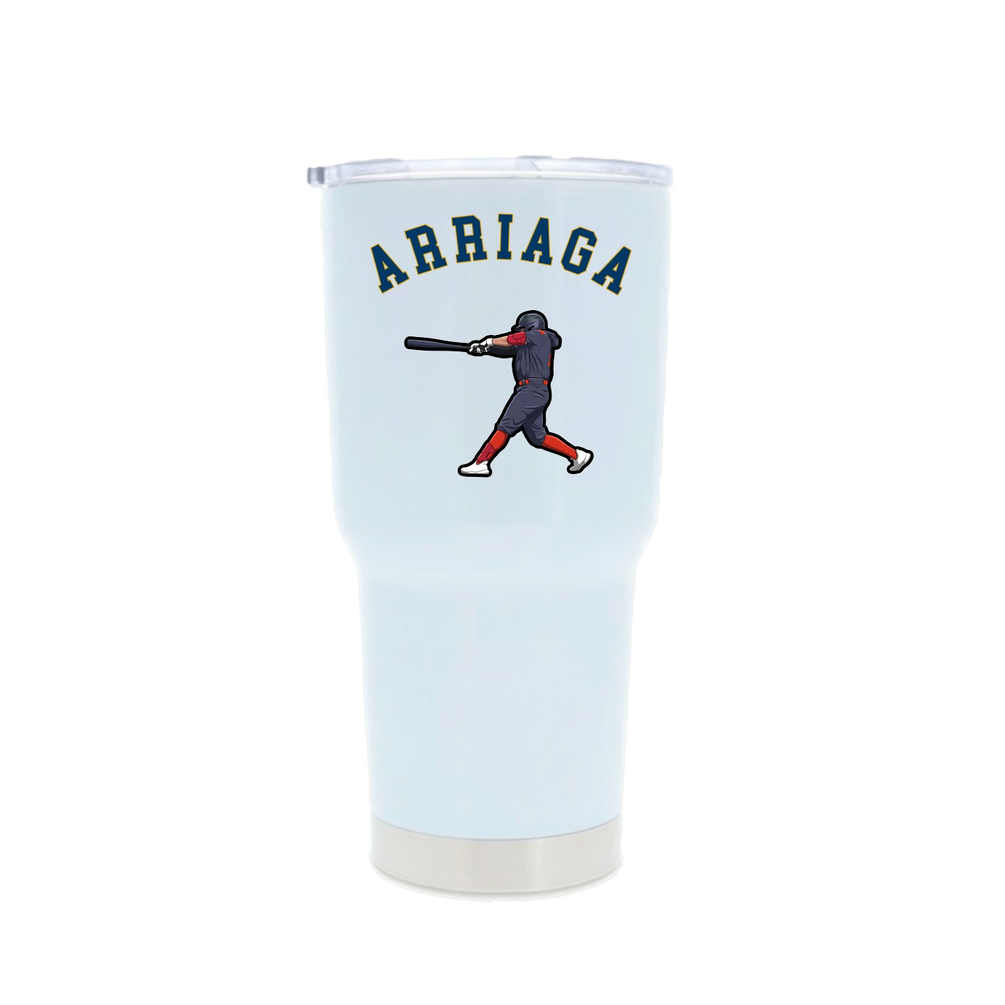 30oz Stainless Steel Tumbler — Shirsey Arch in White