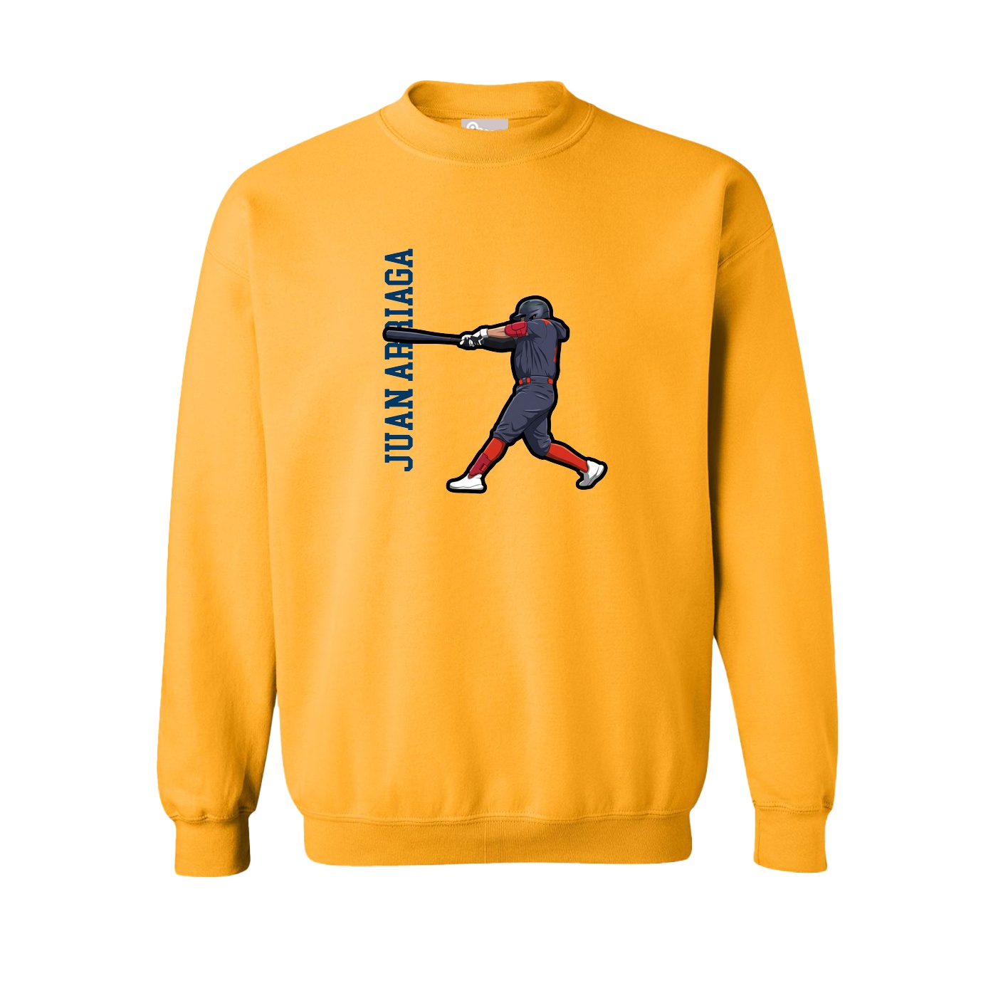 Fleece Crew — Name Vertical in Gold