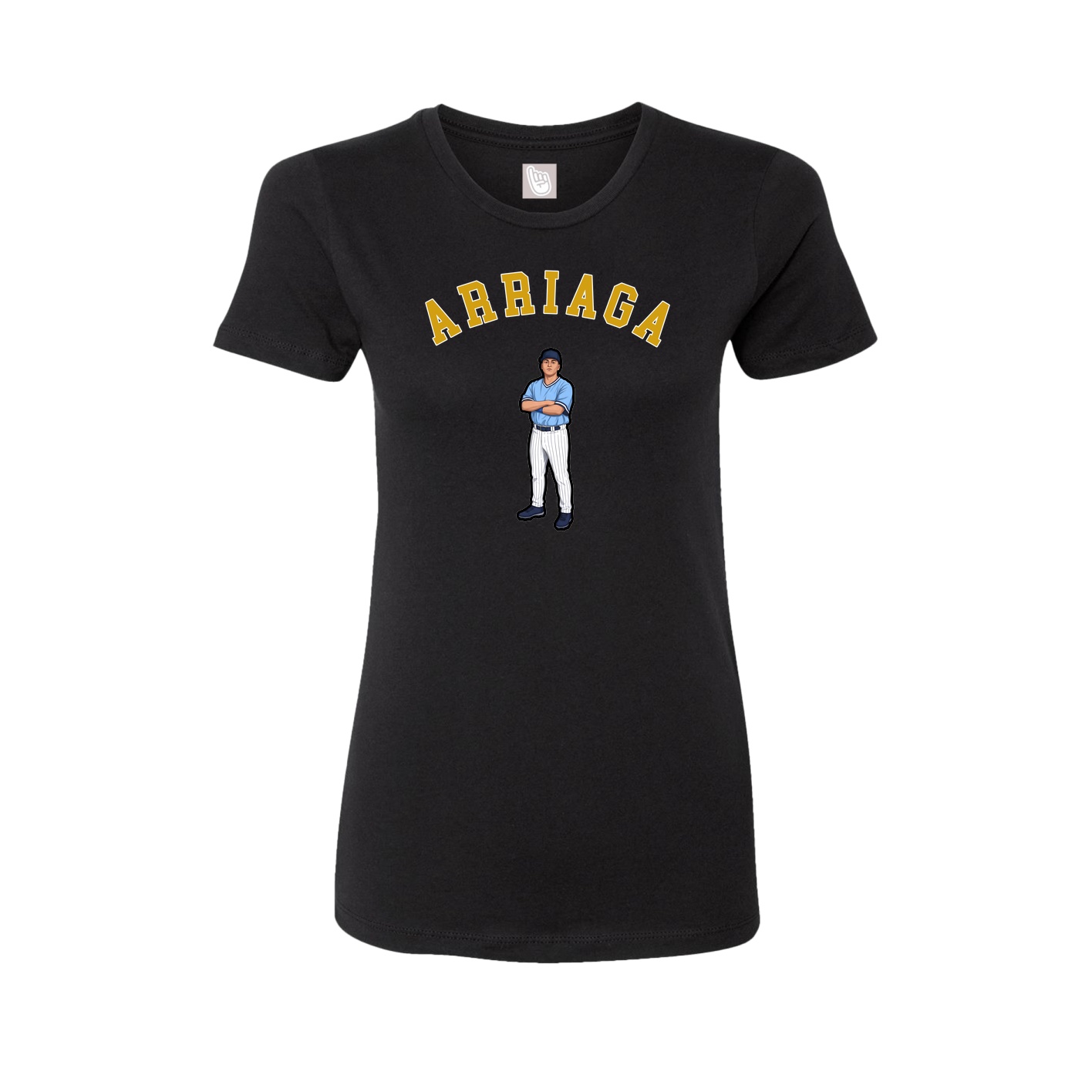Fitted Women's Tee — Shirsey Arch in Black