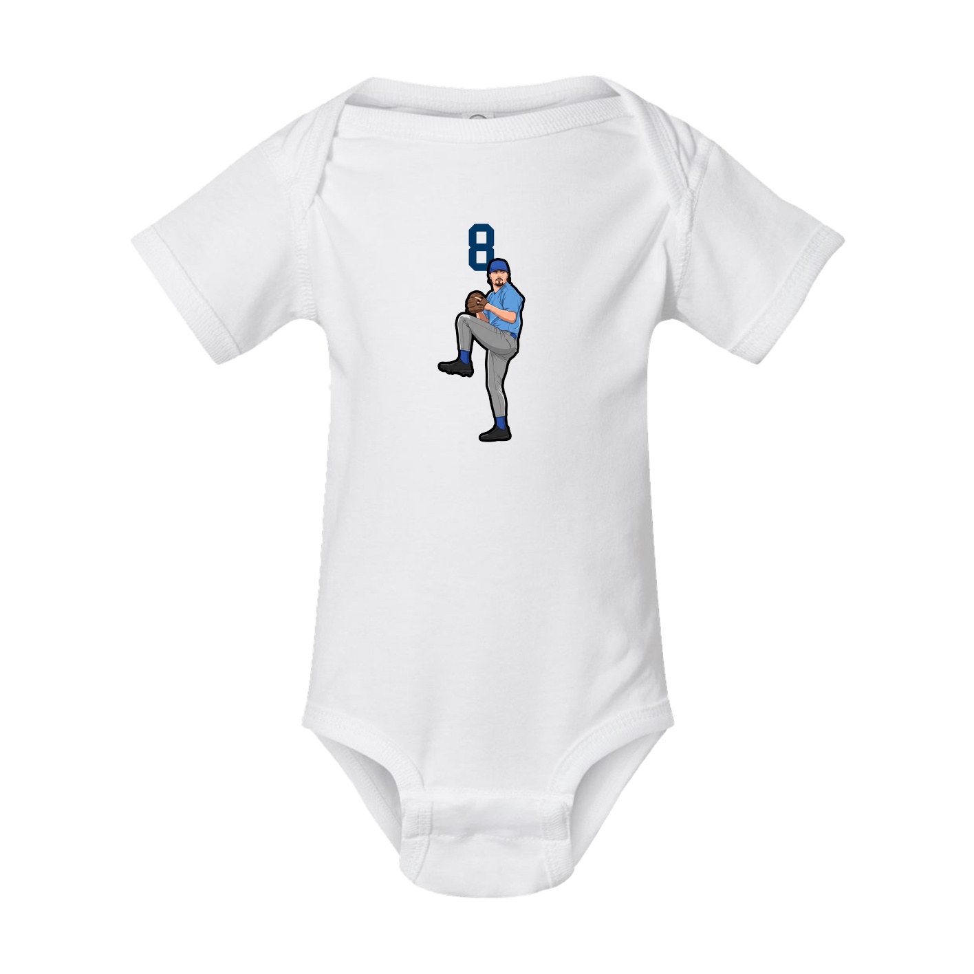 Baby Onesie — Number Top in White