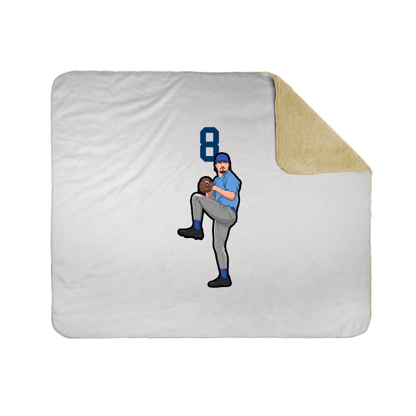 Throw Blanket — Number Top in White