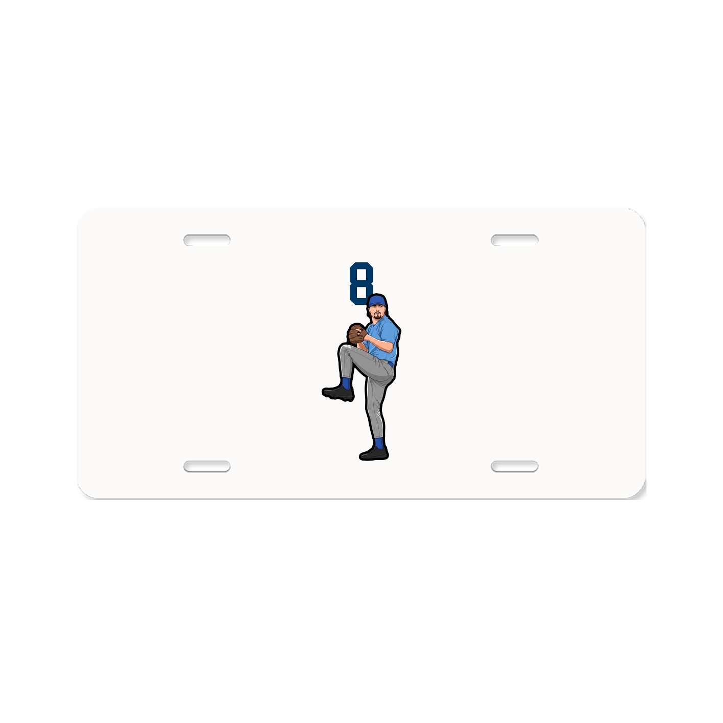 License Plate — Number Top in Classic
