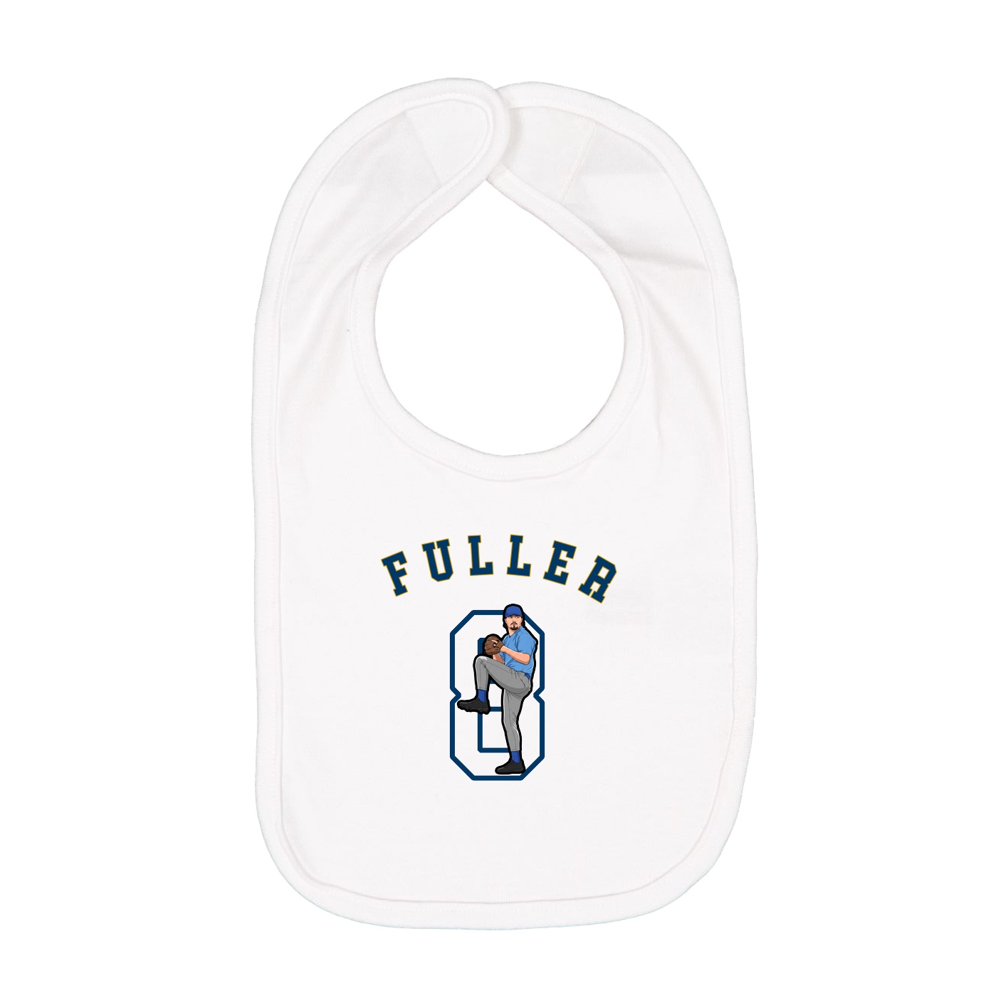 Infant Bib — Shirsey Arch in White