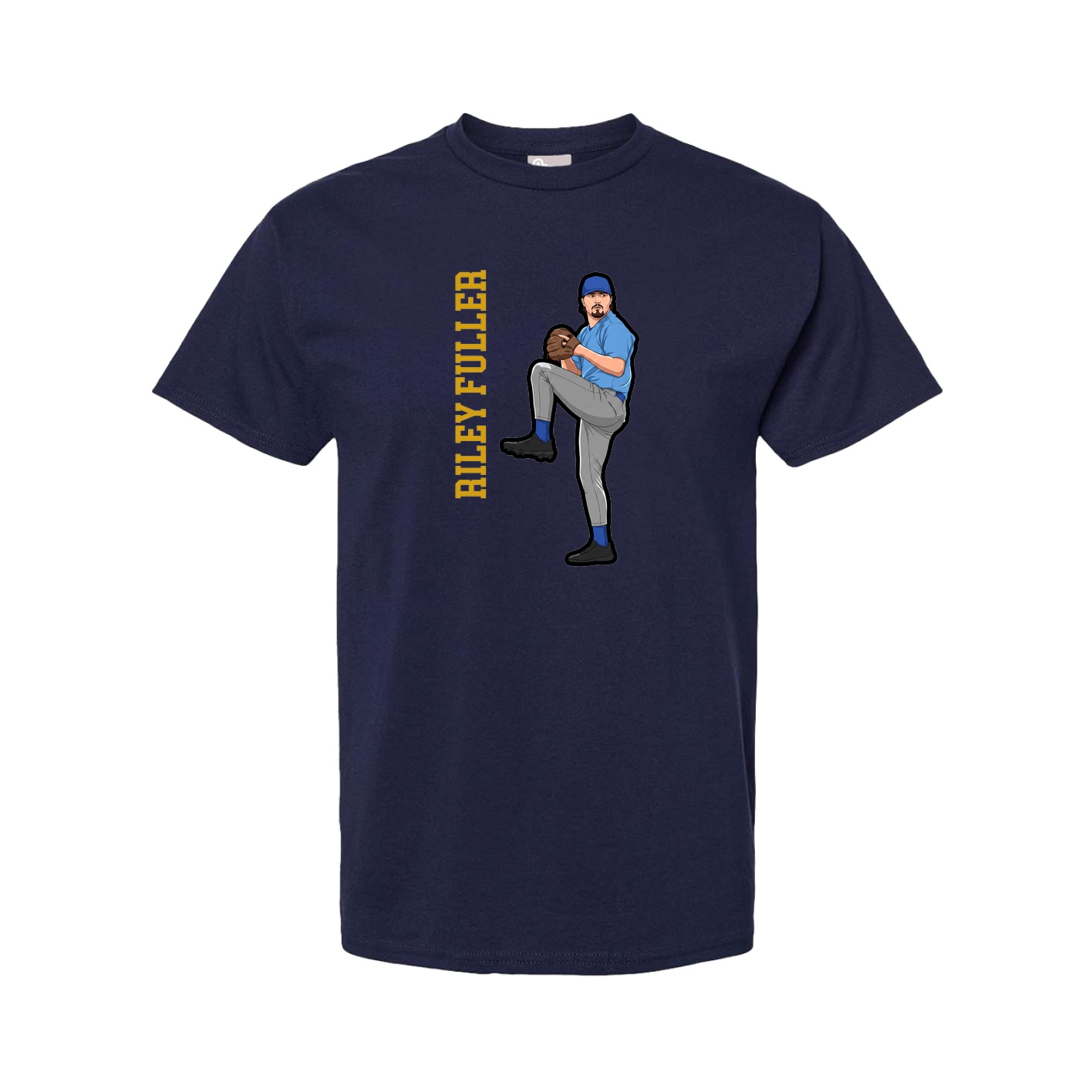 Tee — Name Vertical in Navy