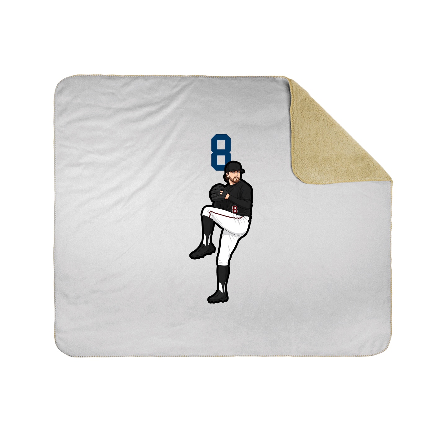 Throw Blanket — Number Top in White