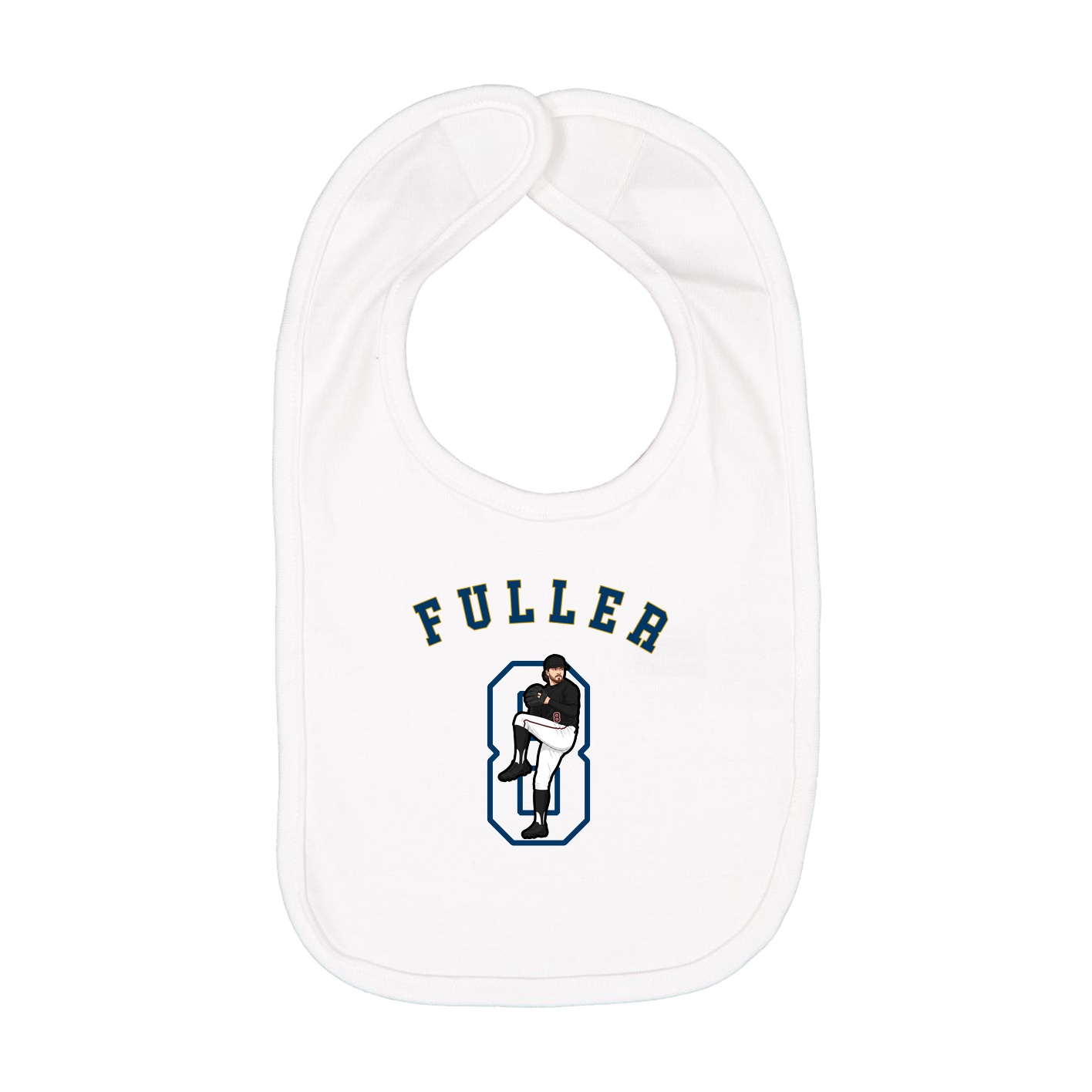 Infant Bib — Shirsey Arch in White