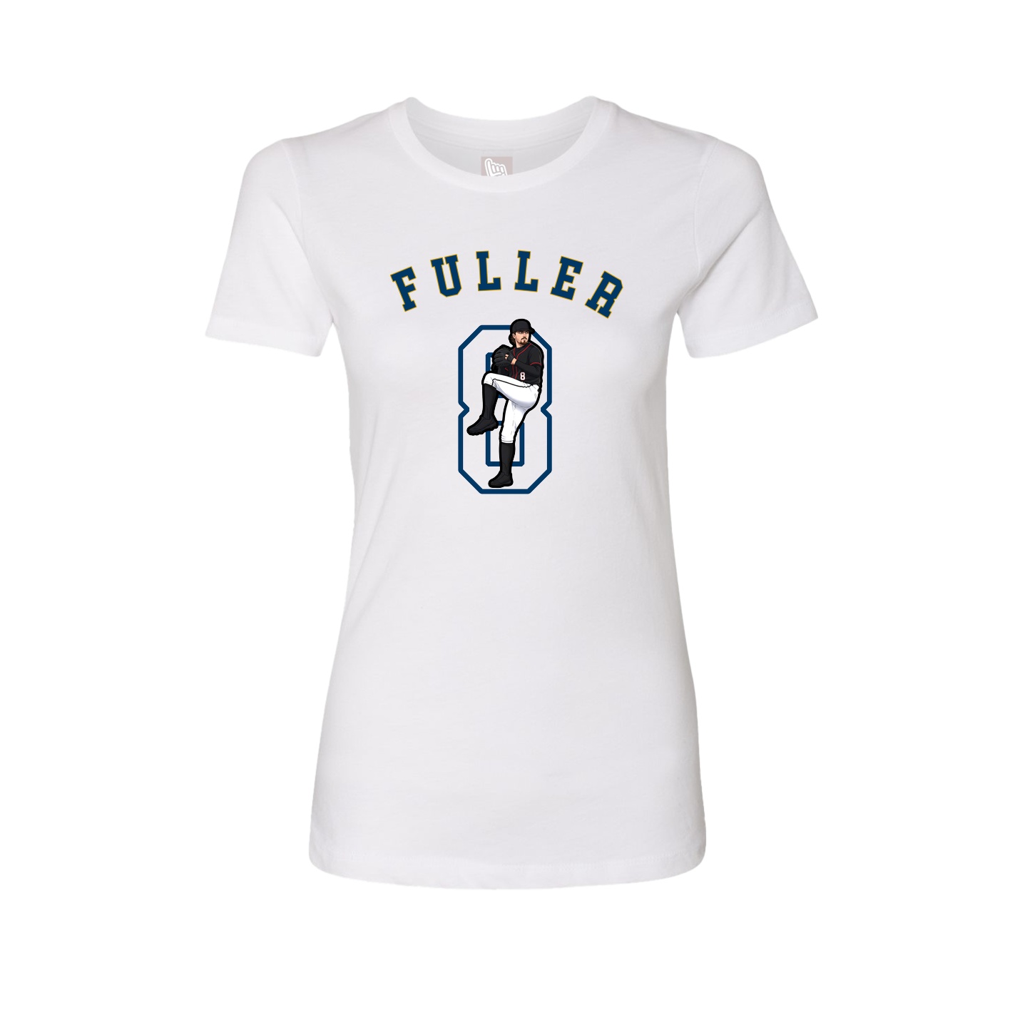 Fitted Women's Tee — Shirsey Arch in White
