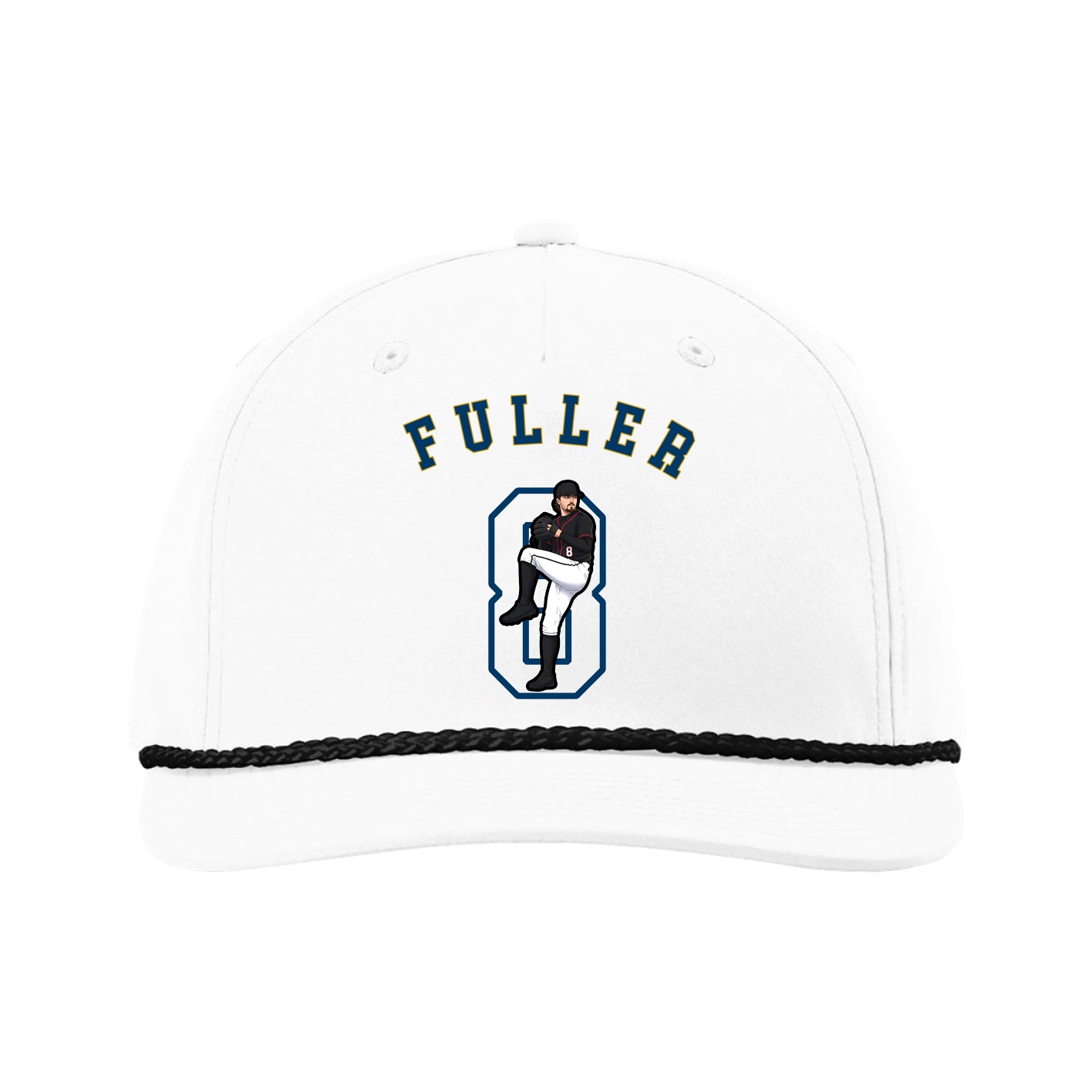 Five-Panel Classic Rope Cap — Shirsey Arch in White