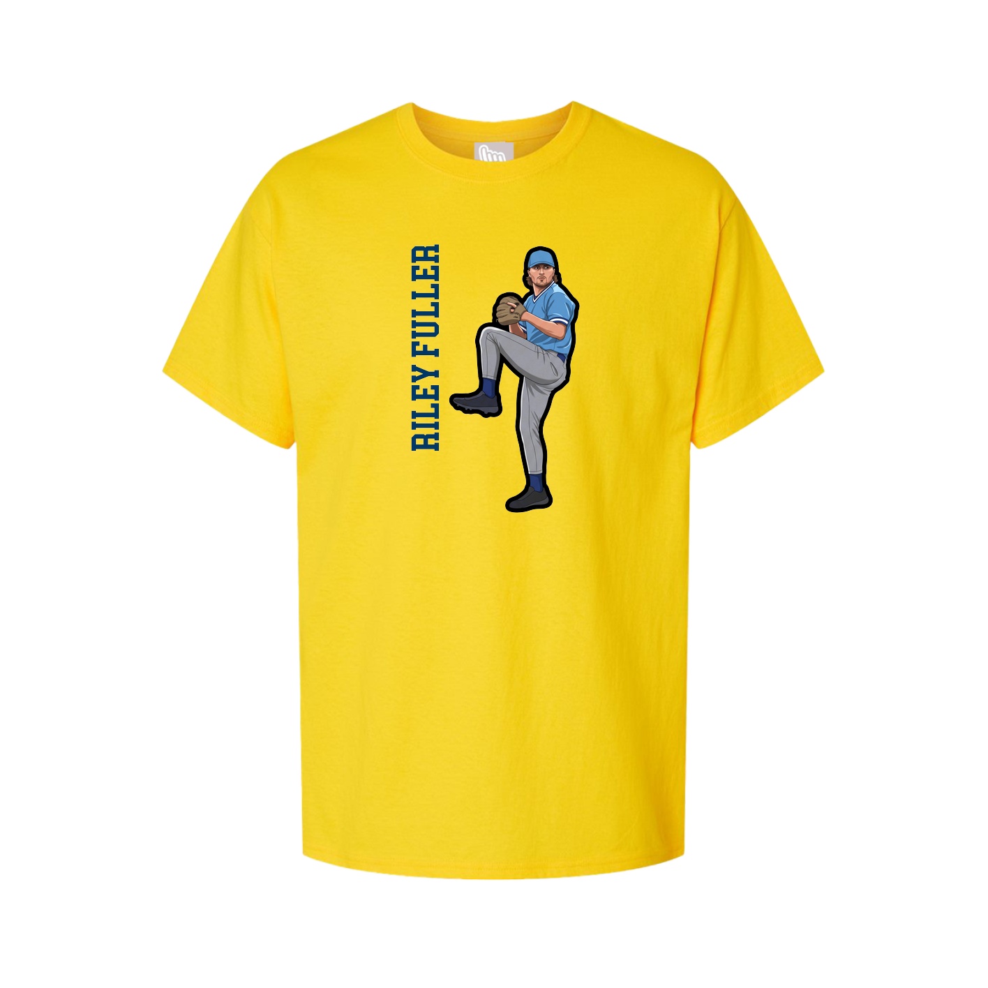 Youth Tee — Name Vertical in Gold