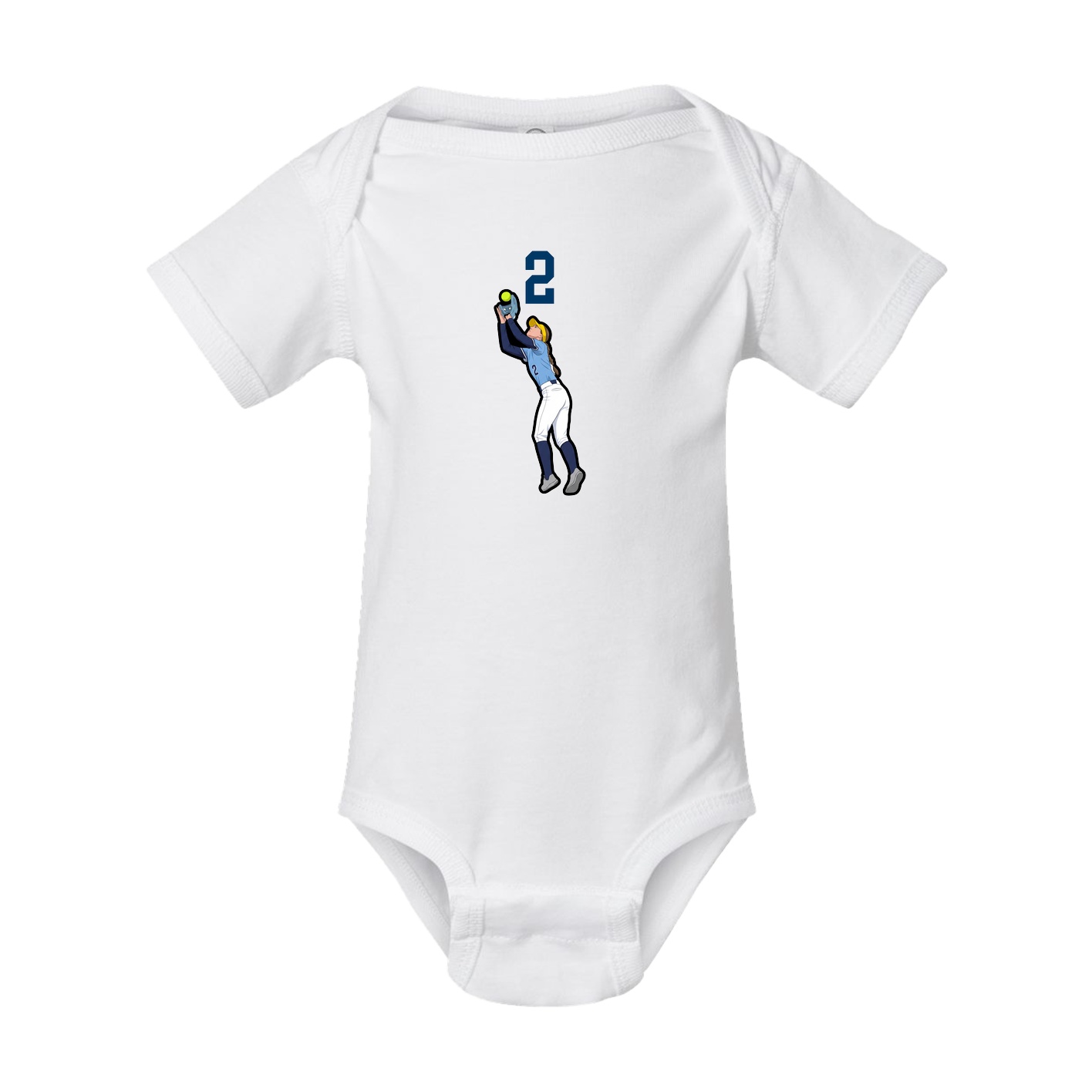 Baby Onesie — Number Top in White