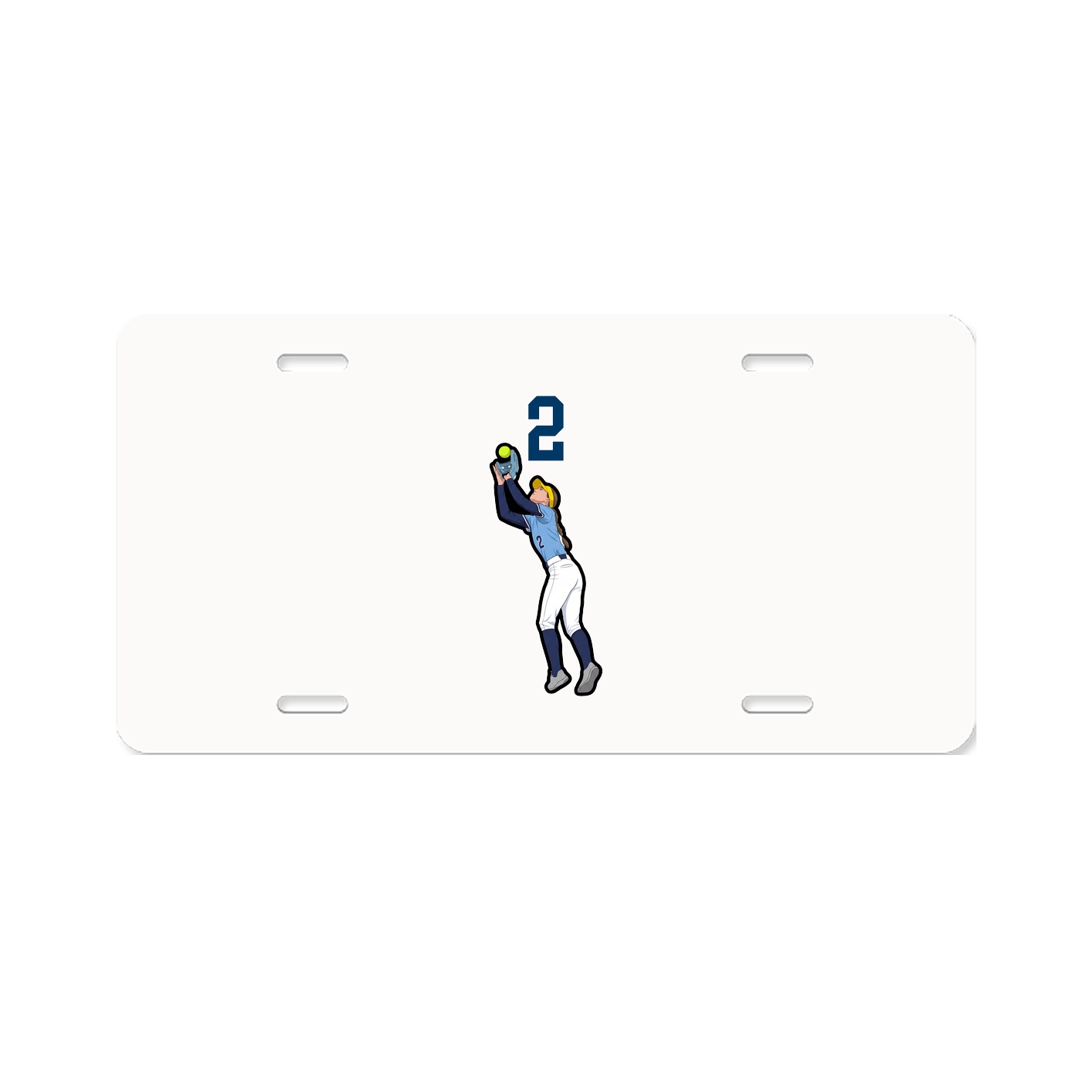License Plate — Number Top in Classic