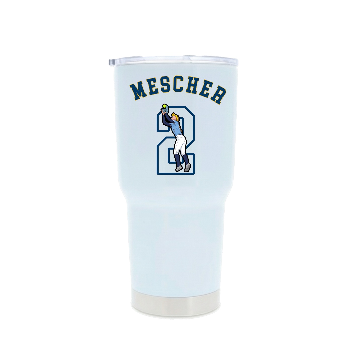 30oz Stainless Steel Tumbler — Shirsey Arch in White