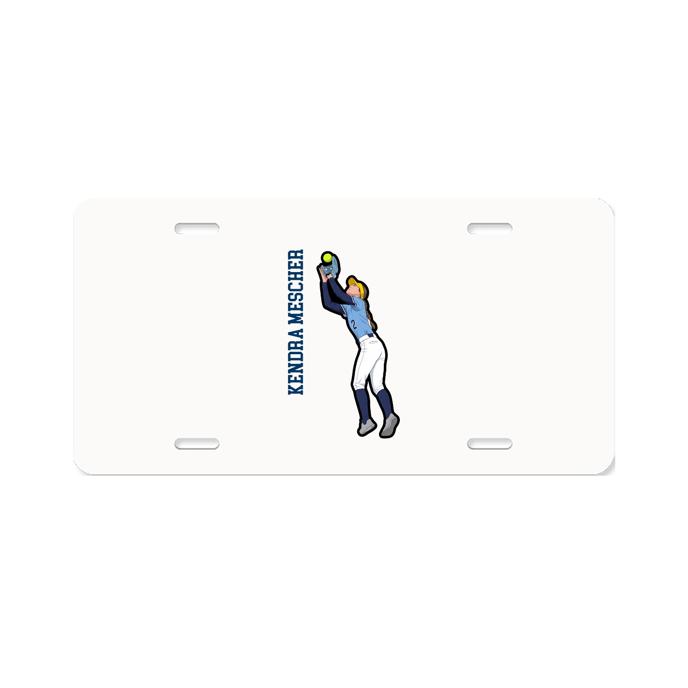 License Plate — Name Vertical in Classic
