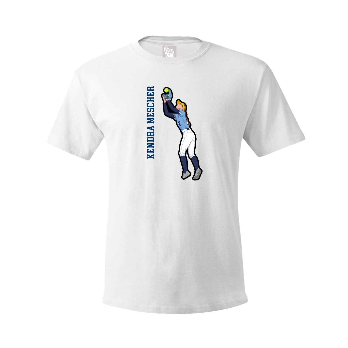 Youth Tee — Name Vertical in White