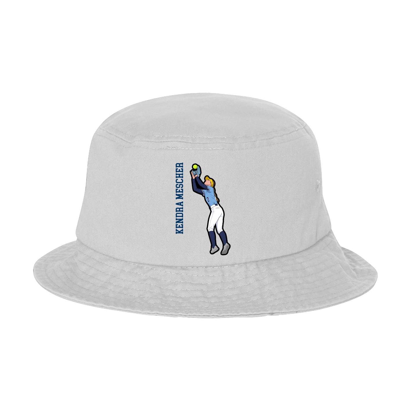 Bucket Cap — Name Vertical in White