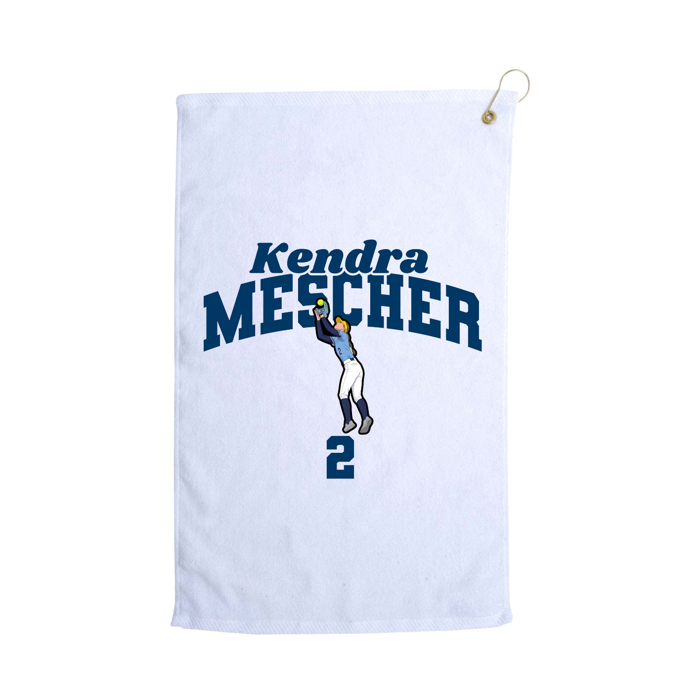 Golf Towel — Signature Arch in White