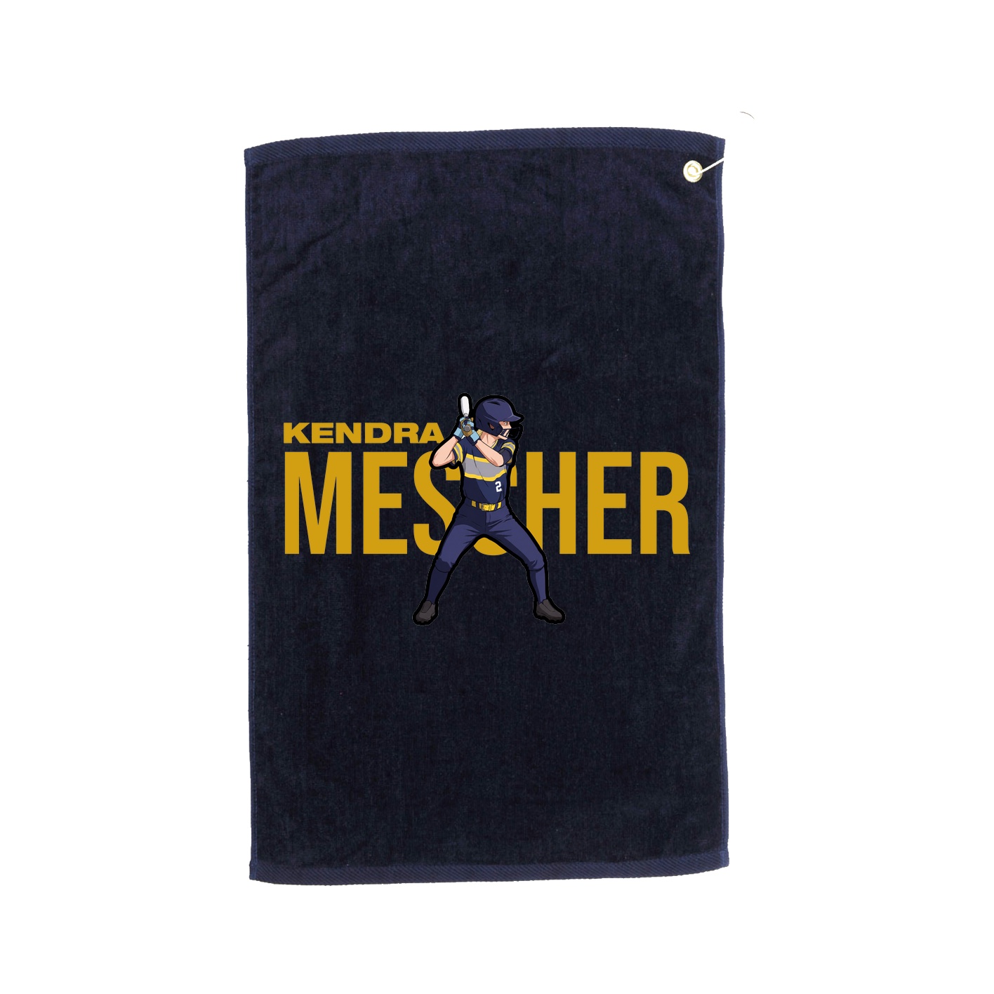 Golf Towel — Player Name in Navy