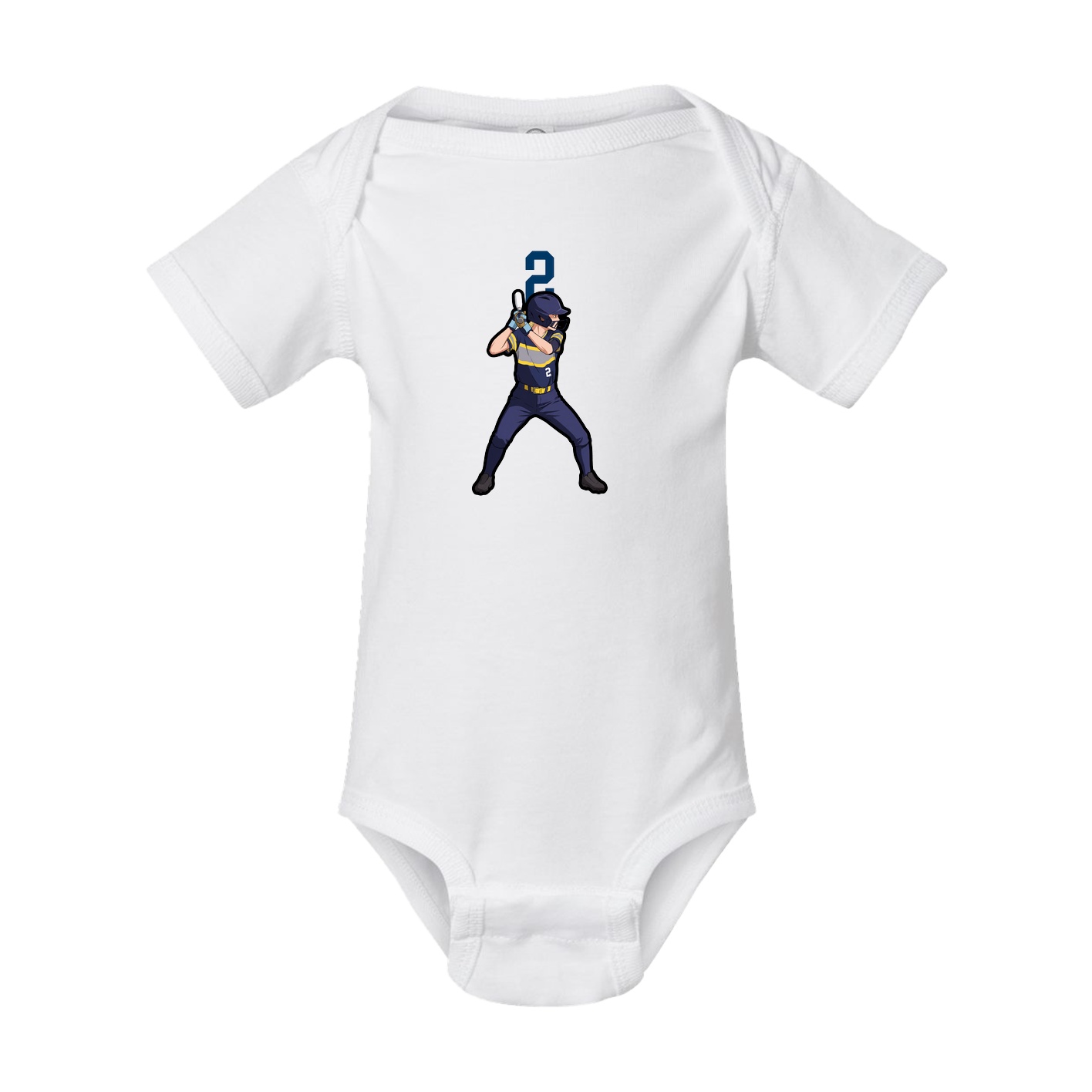 Baby Onesie — Number Top in White