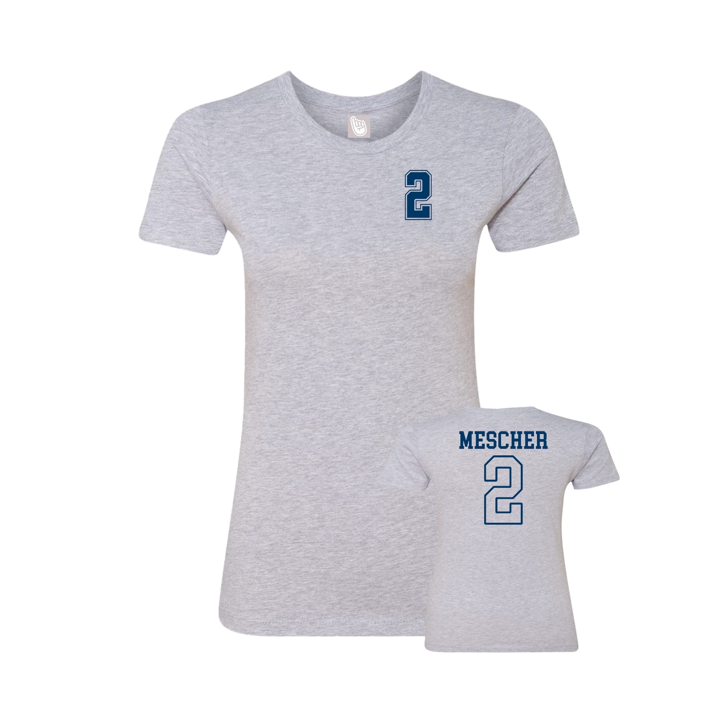 Womens Tee — Chest Back in Grey