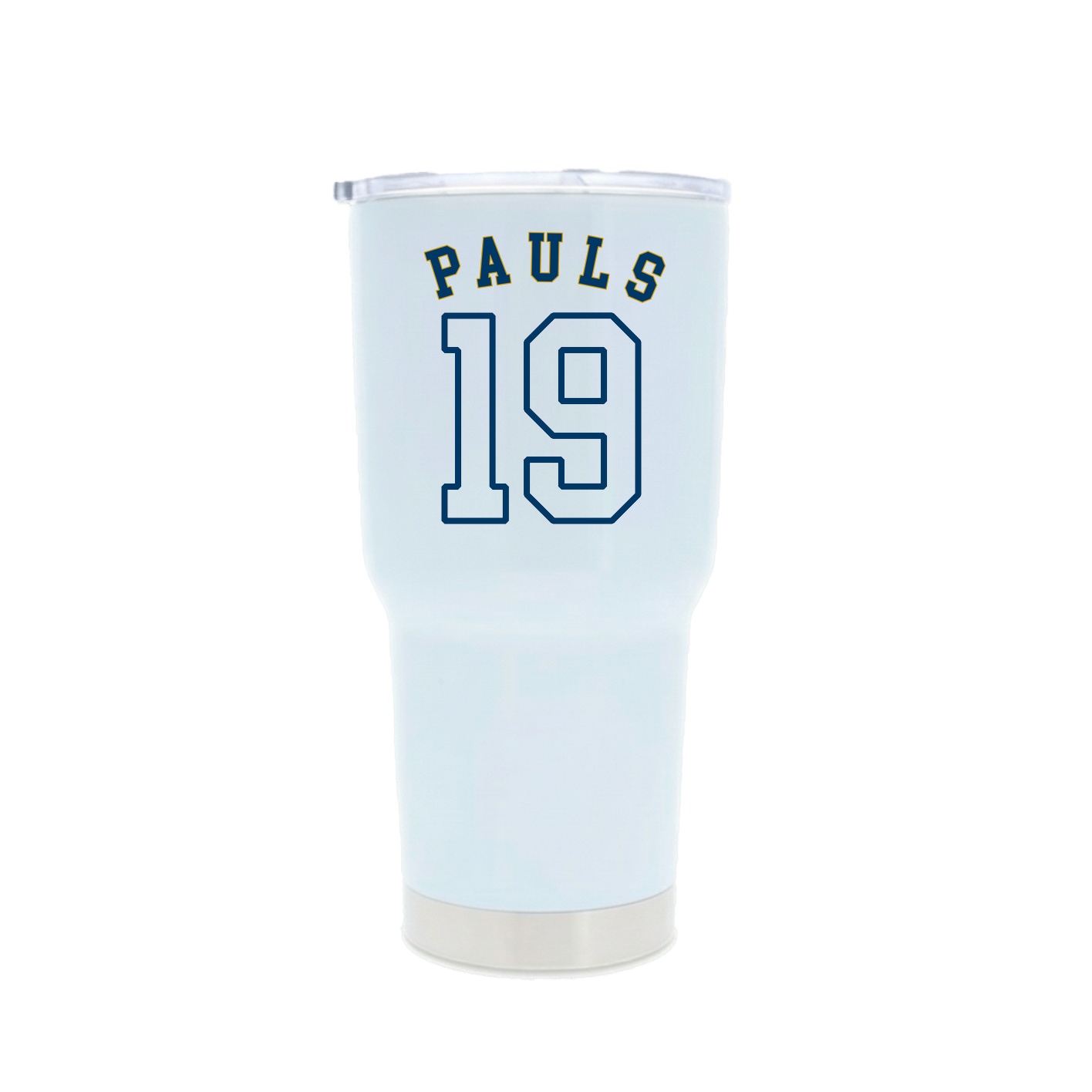 30oz Stainless Steel Tumbler — Shirsey Arch in White