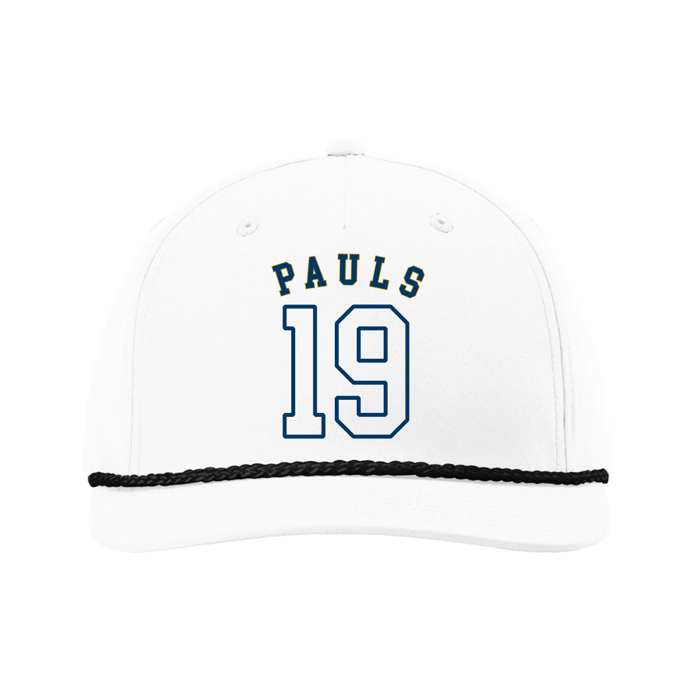 Five-Panel Classic Rope Cap — Shirsey Arch in White