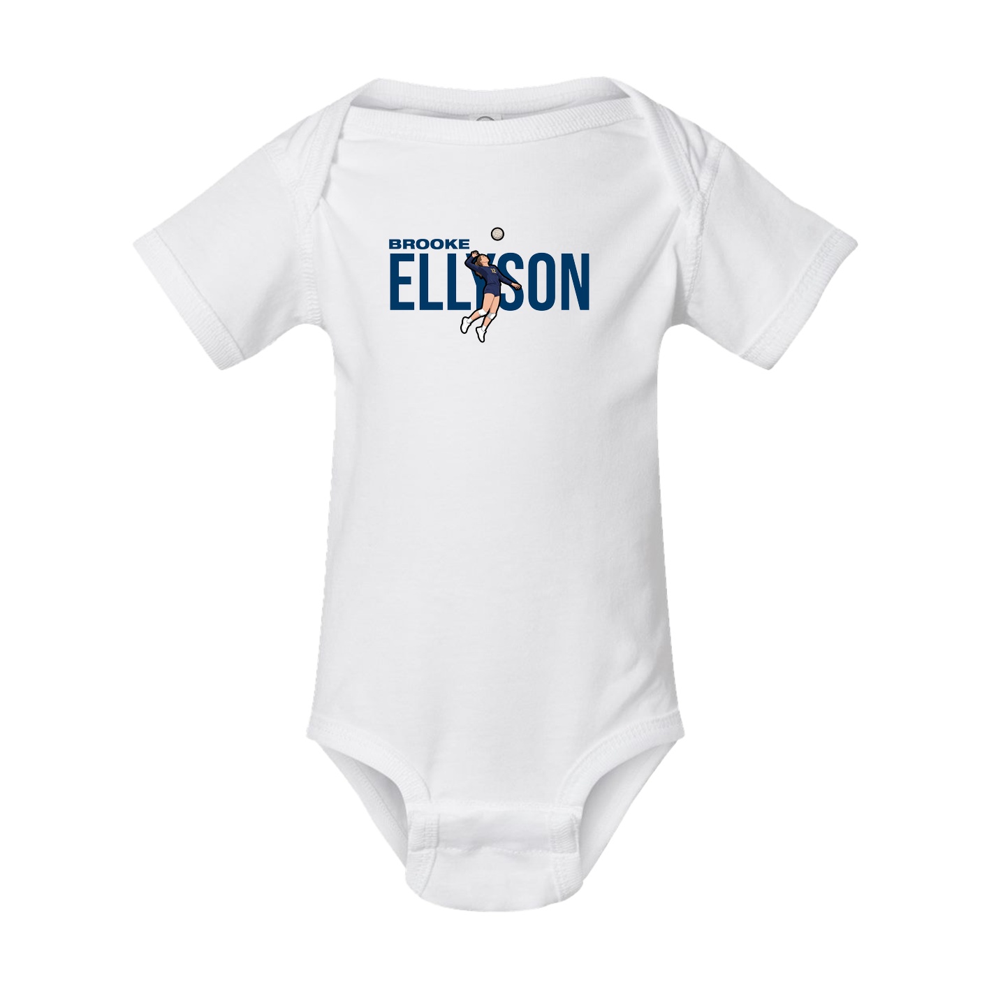 Baby Onesie — Player Name in White