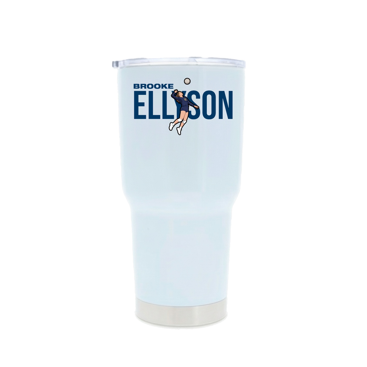 30oz Stainless Steel Tumbler — Player Name in White