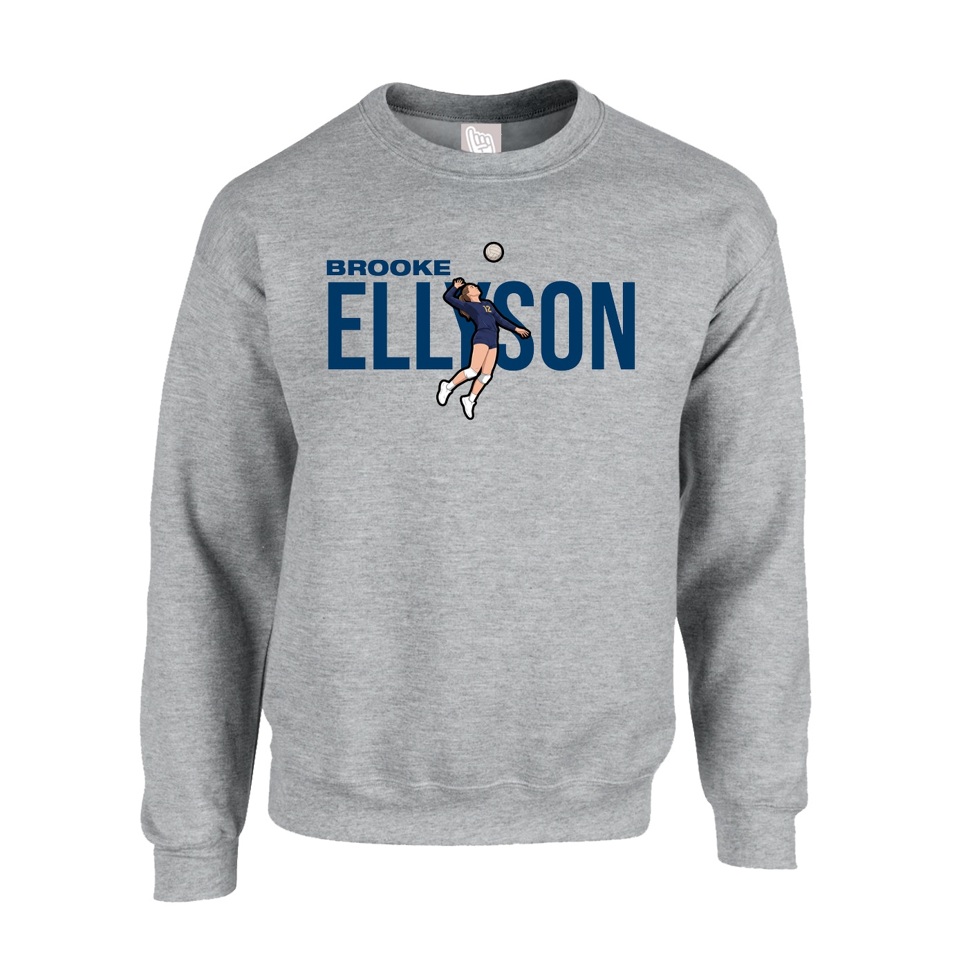 Fleece Crew — Player Name in Grey