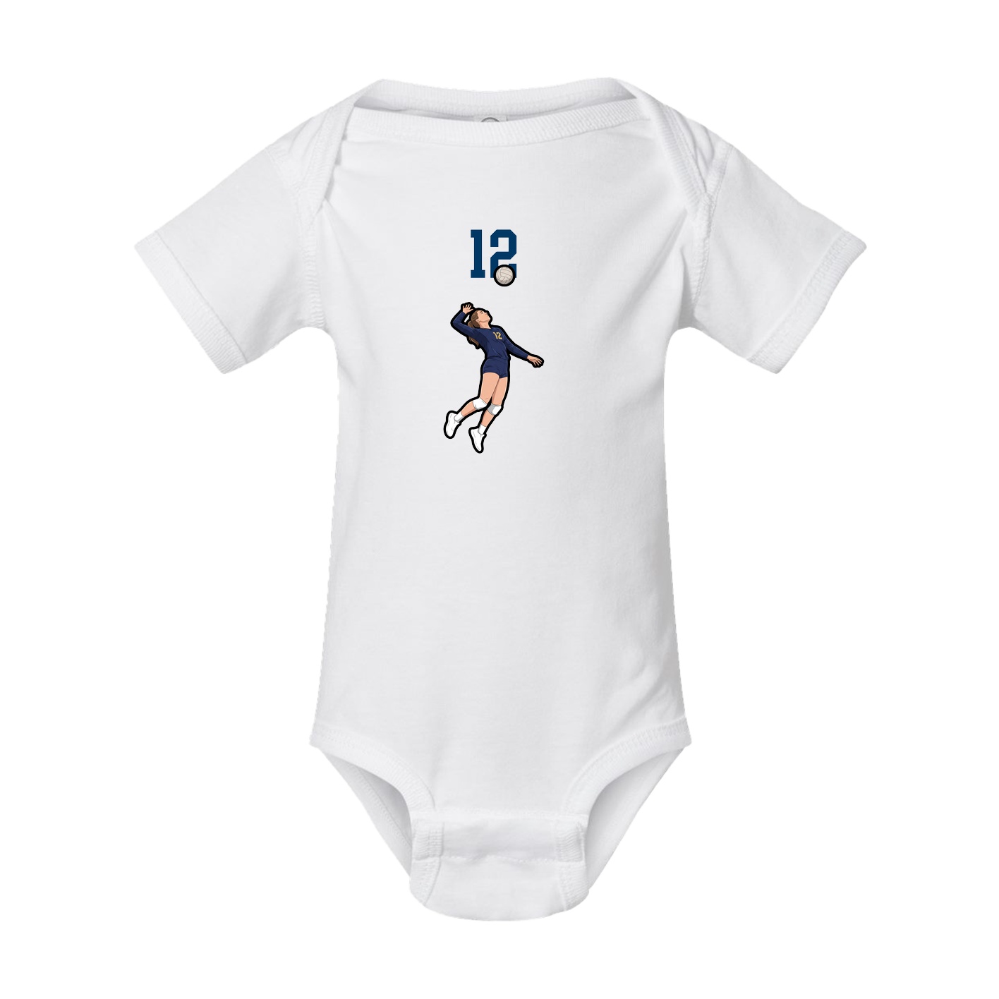 Baby Onesie — Number Top in White