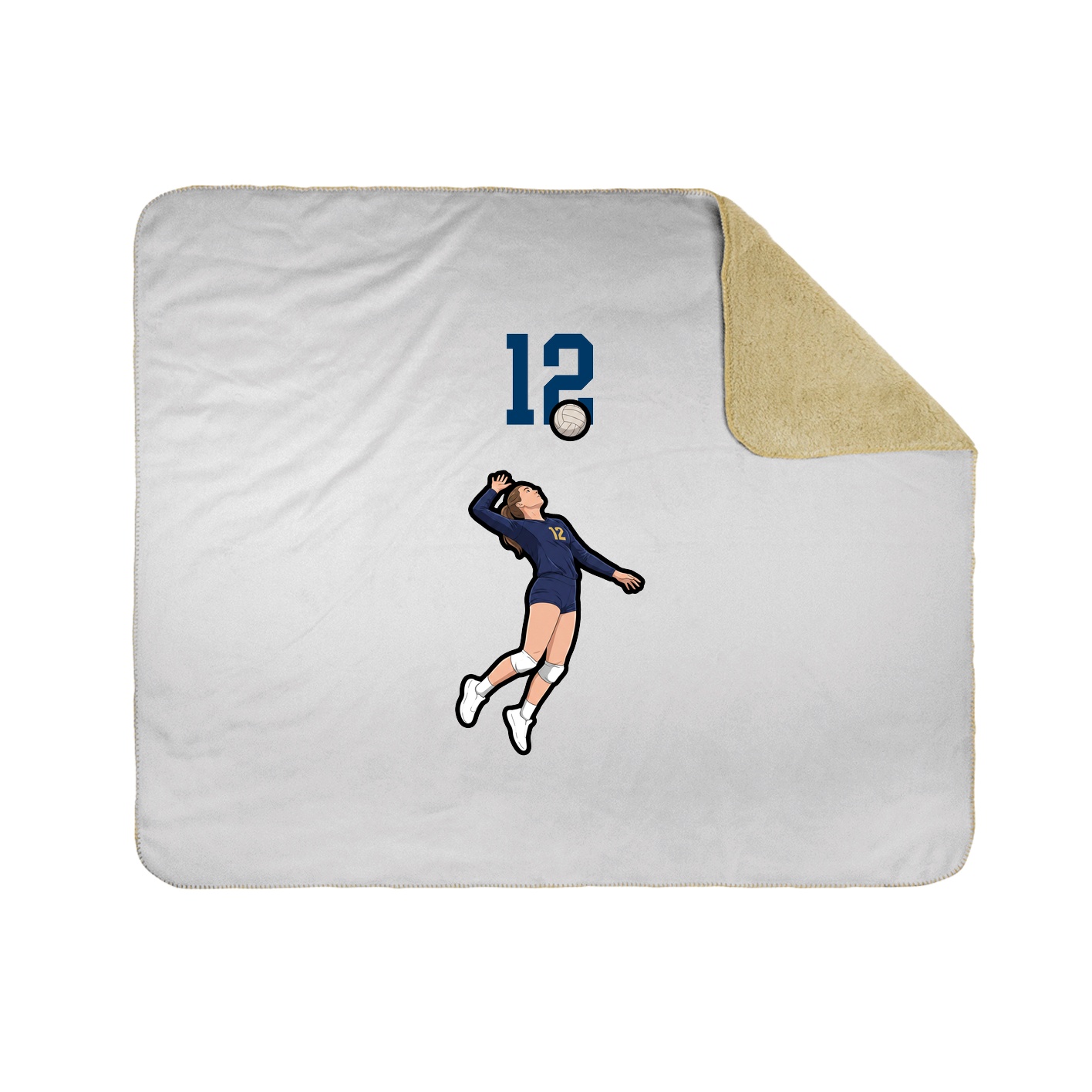Throw Blanket — Number Top in White