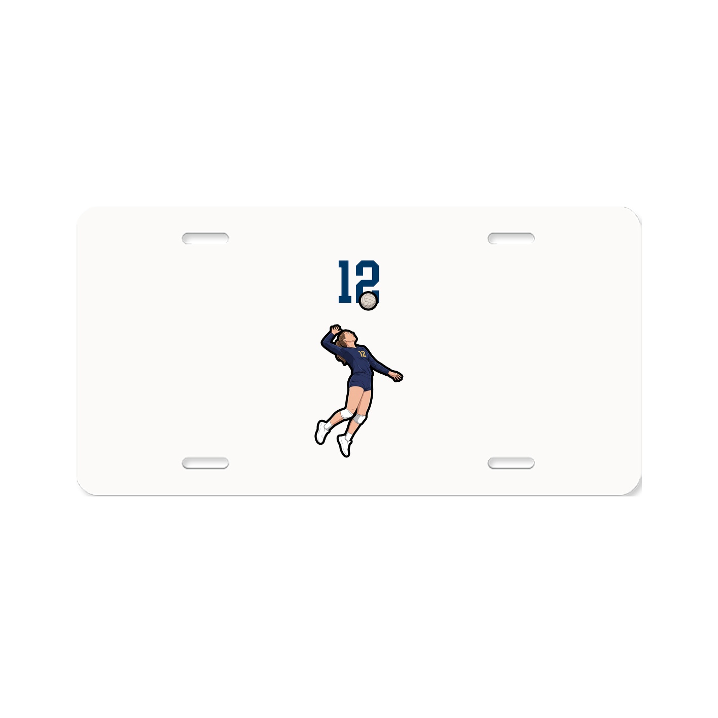 License Plate — Number Top in Classic