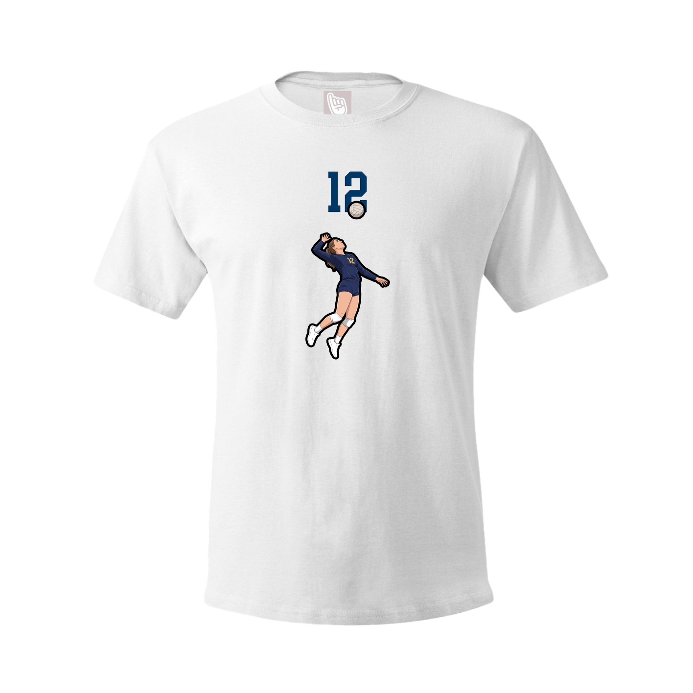 Youth Tee — Number Top in White
