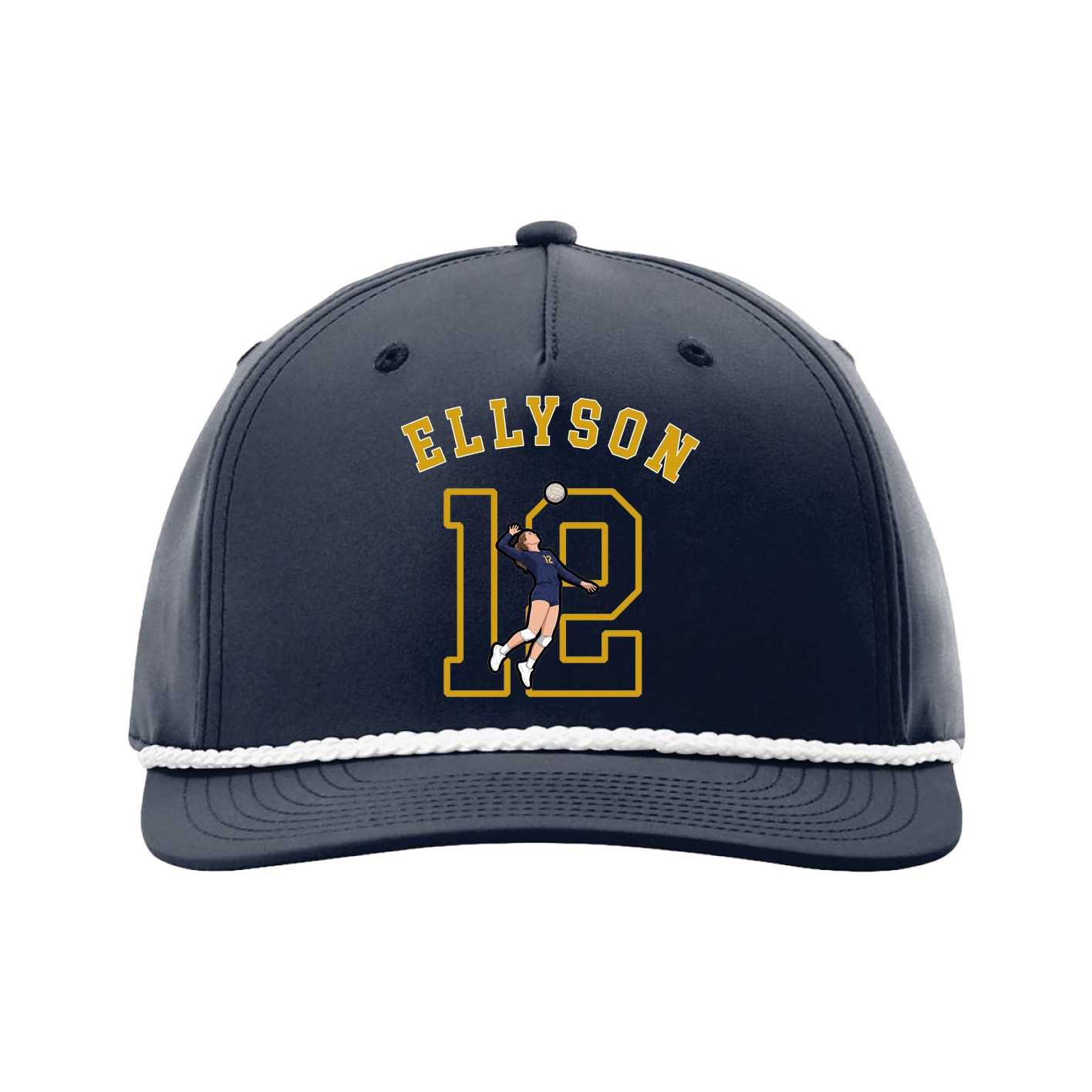 Five-Panel Classic Rope Cap — Shirsey Arch in Navy