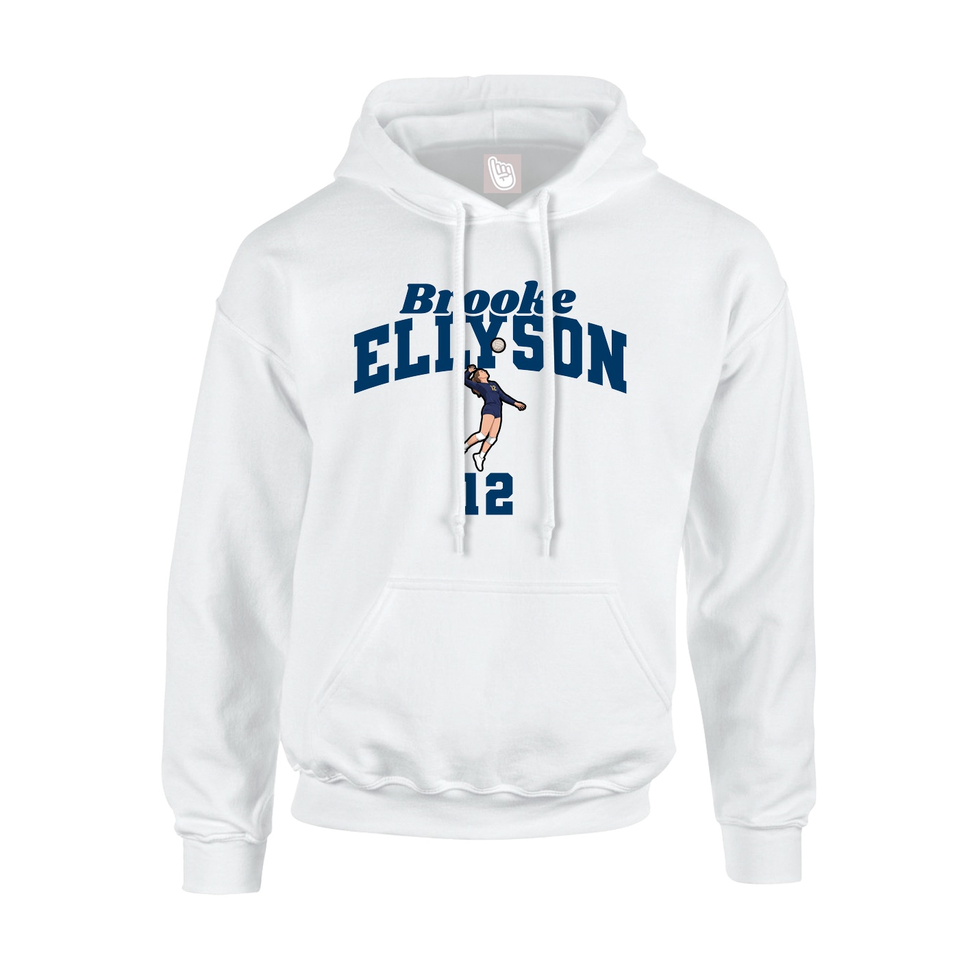 Youth Hoodie — Signature Arch in White