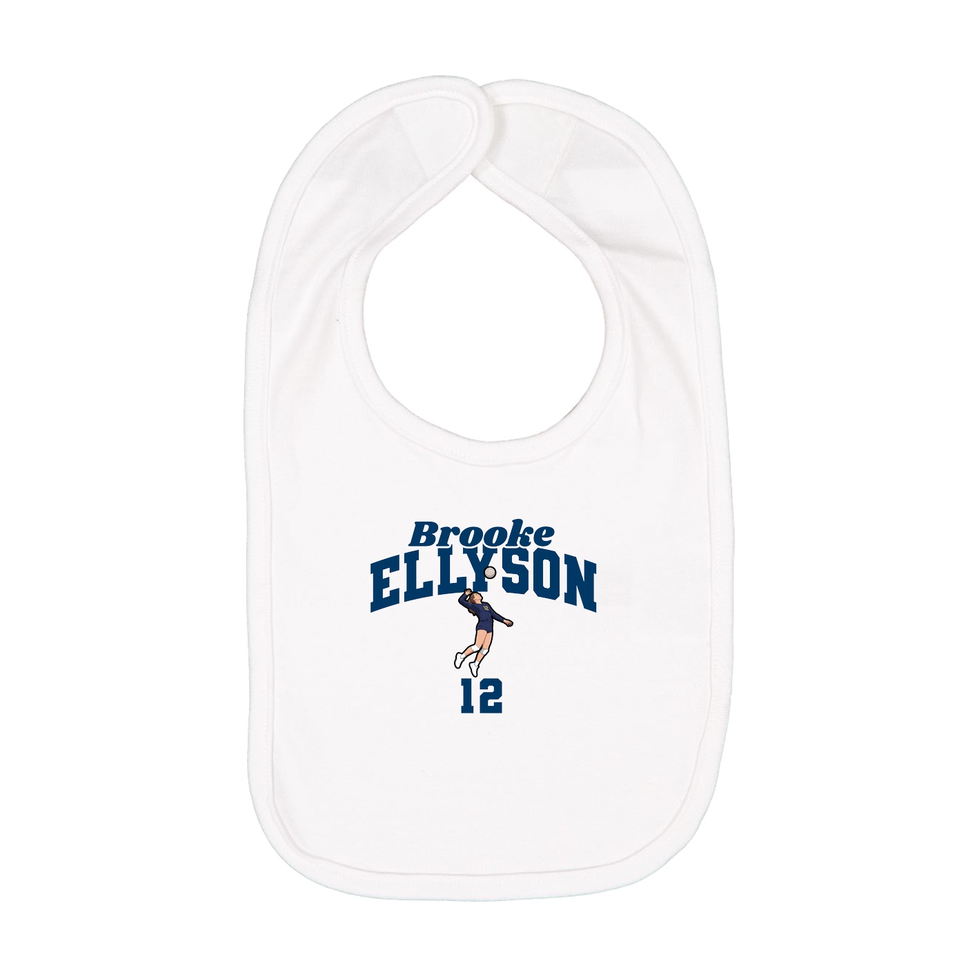 Infant Bib — Signature Arch in White