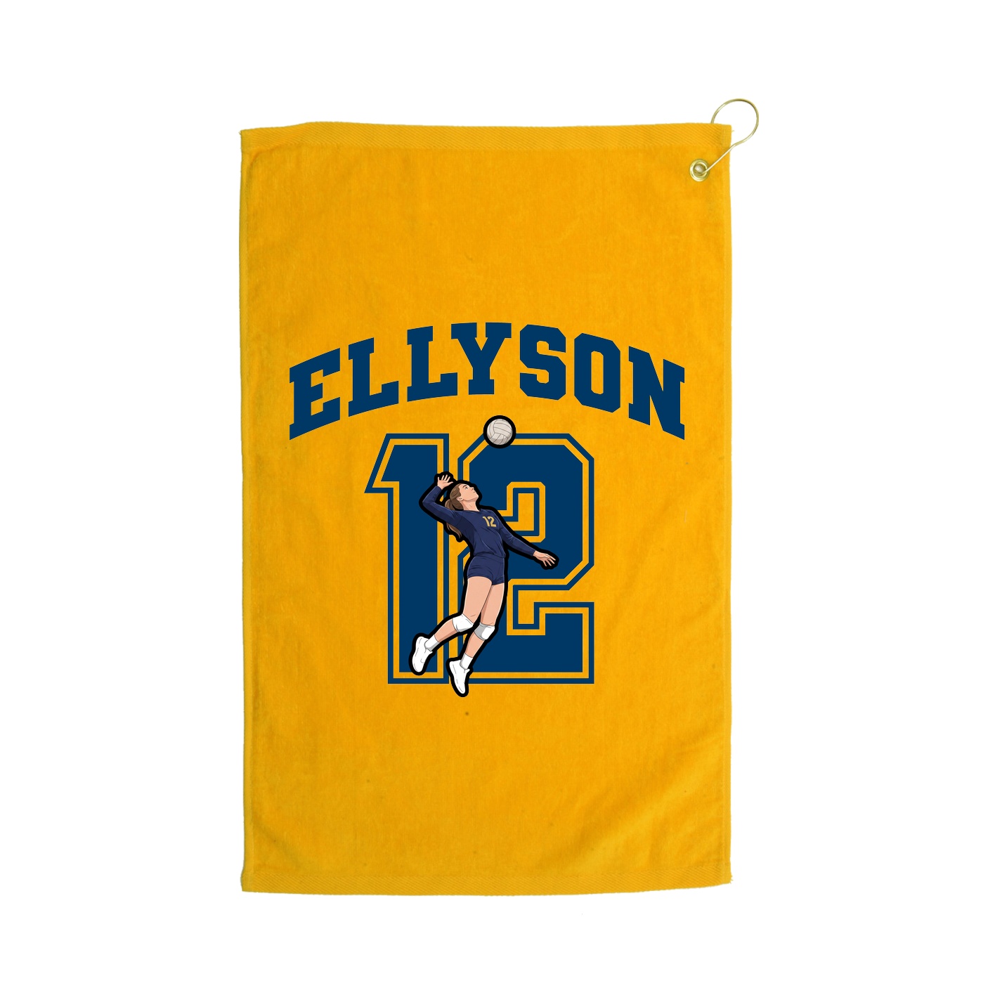Golf Towel — Number in Gold