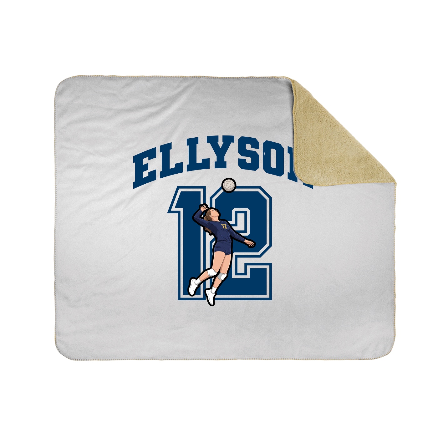 Throw Blanket — Number in White