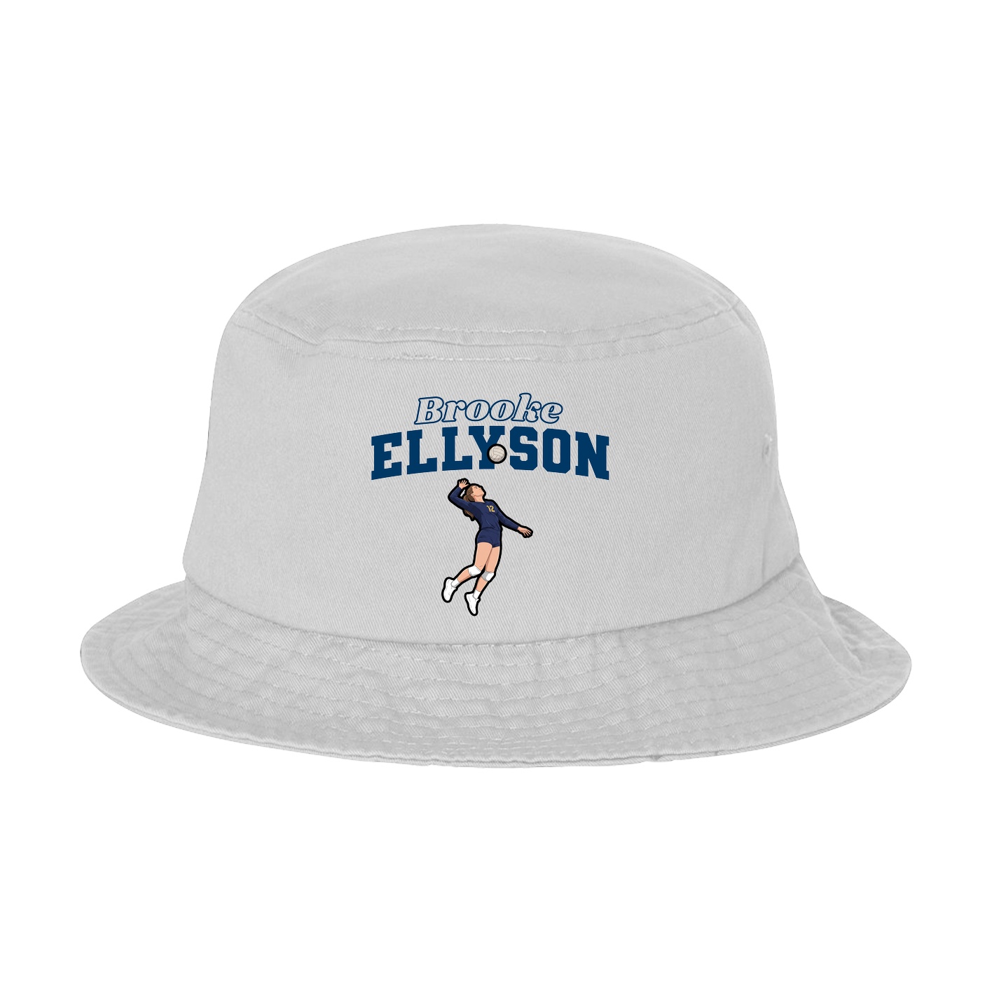 Bucket Cap — Name Arch in White
