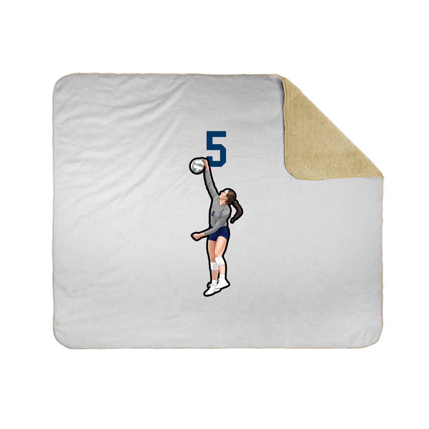 Throw Blanket — Number Top in White