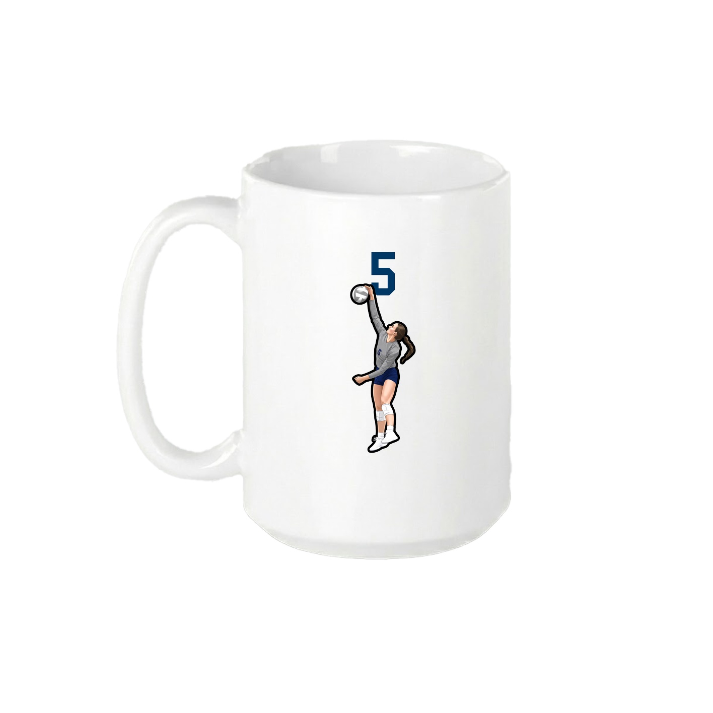 15oz Coffee Mug — Number Top in White