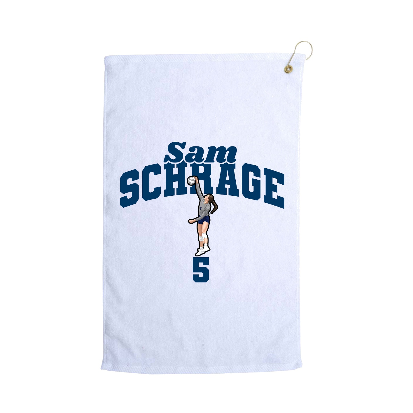 Golf Towel — Signature Arch in White