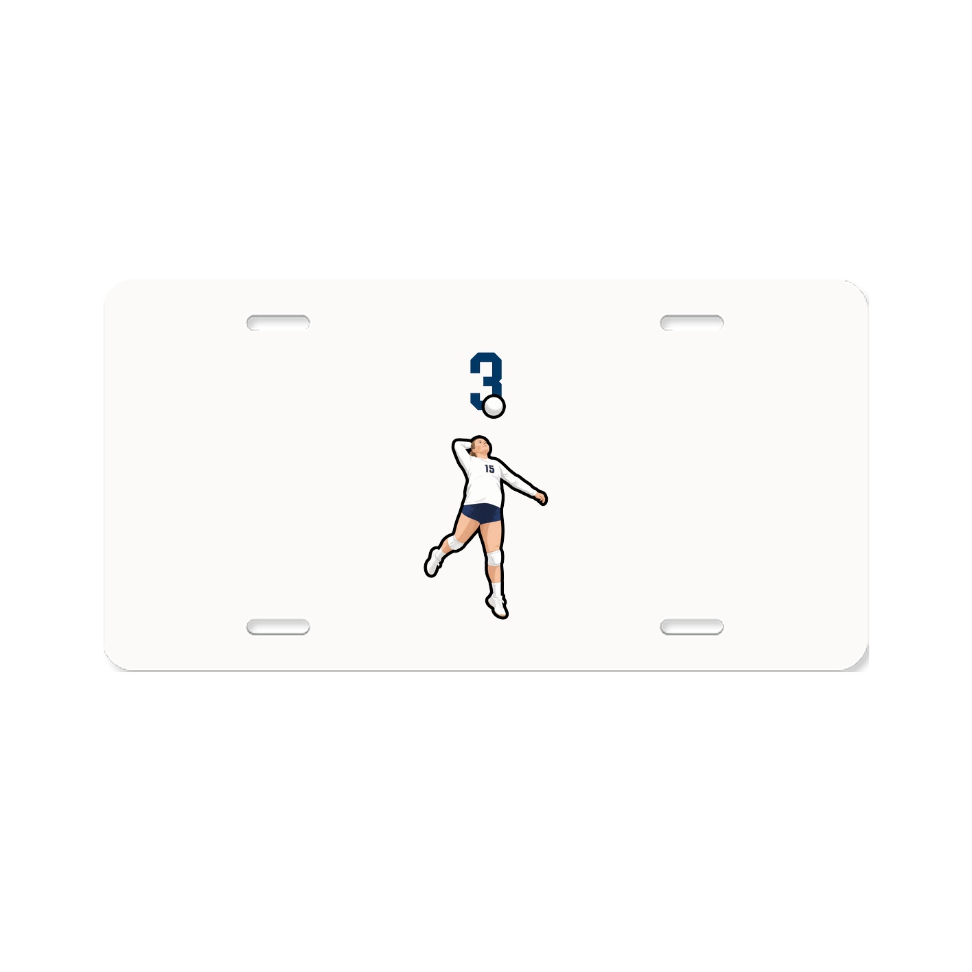 License Plate — Number Top in Classic