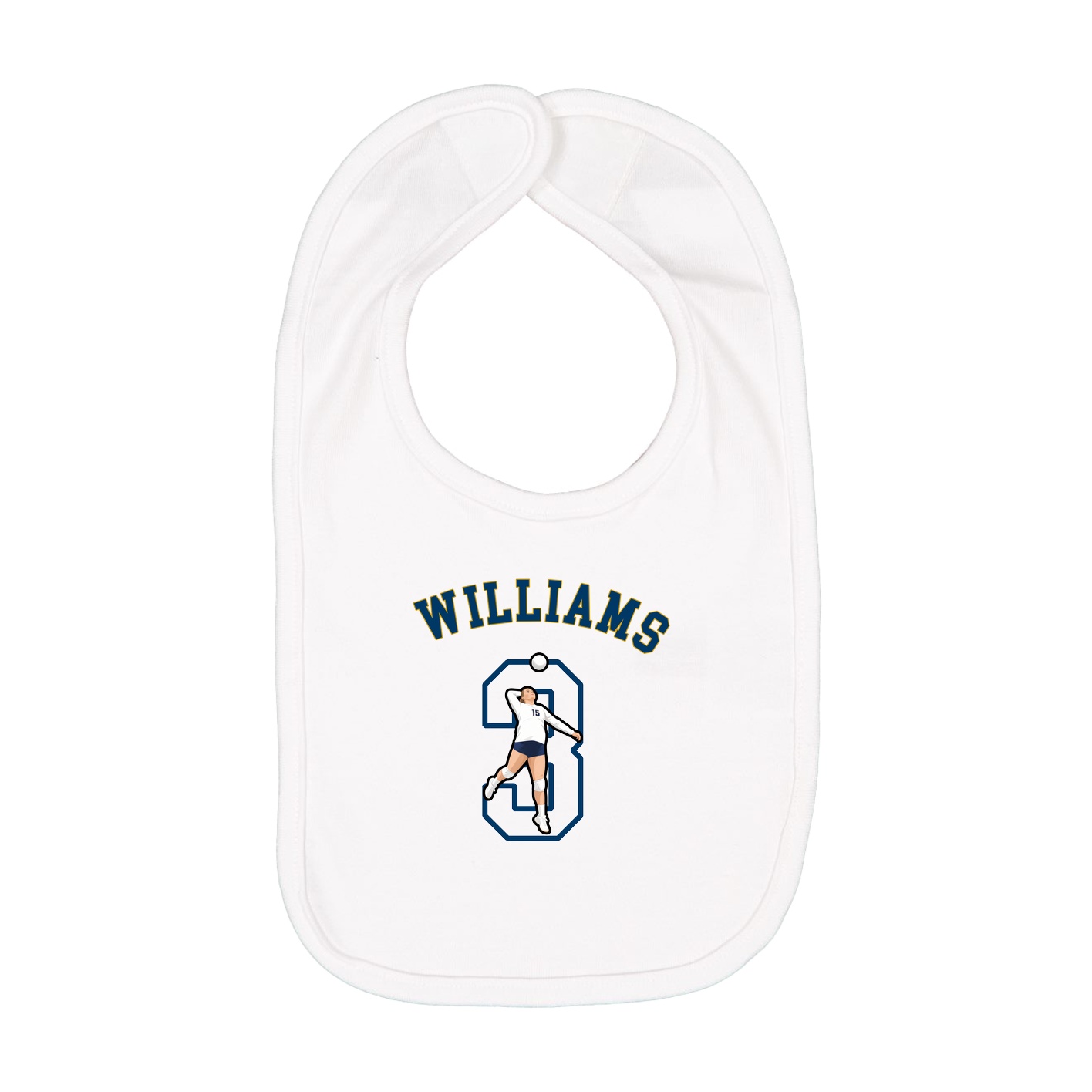 Infant Bib — Shirsey Arch in White