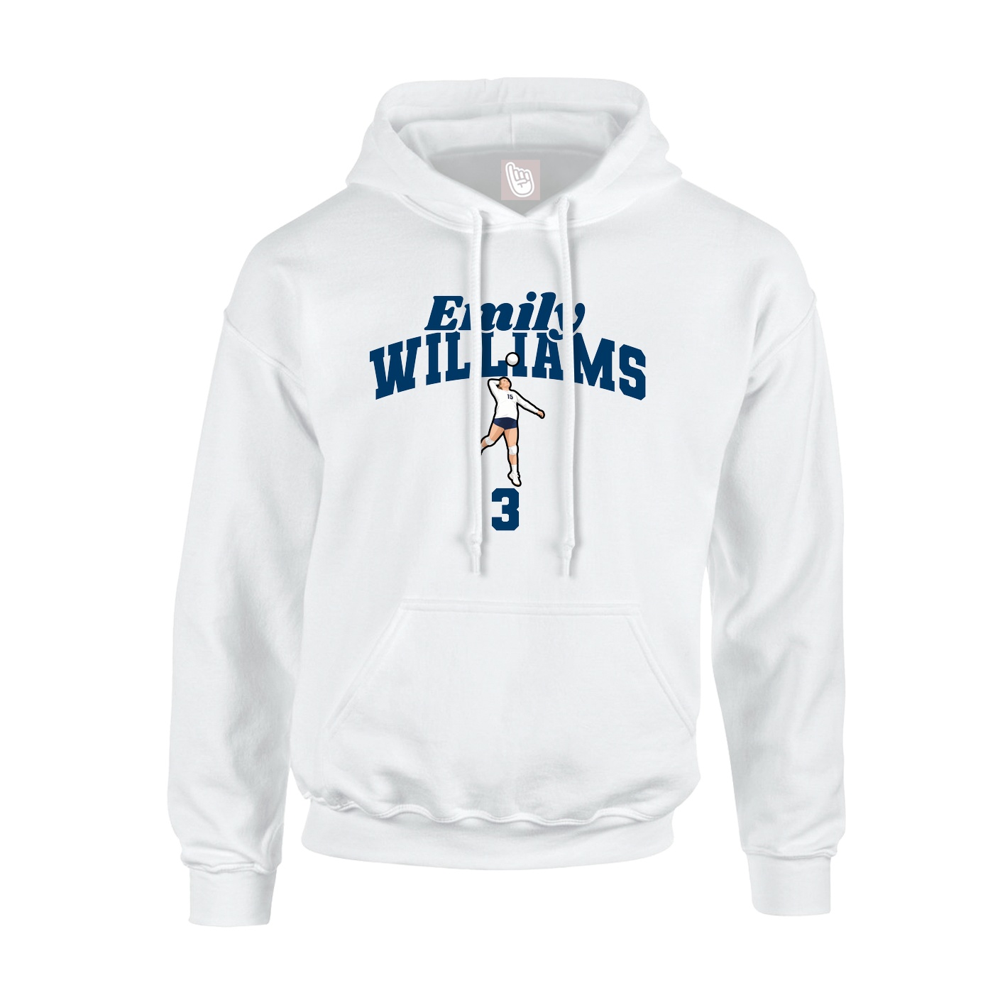 Youth Hoodie — Signature Arch in White