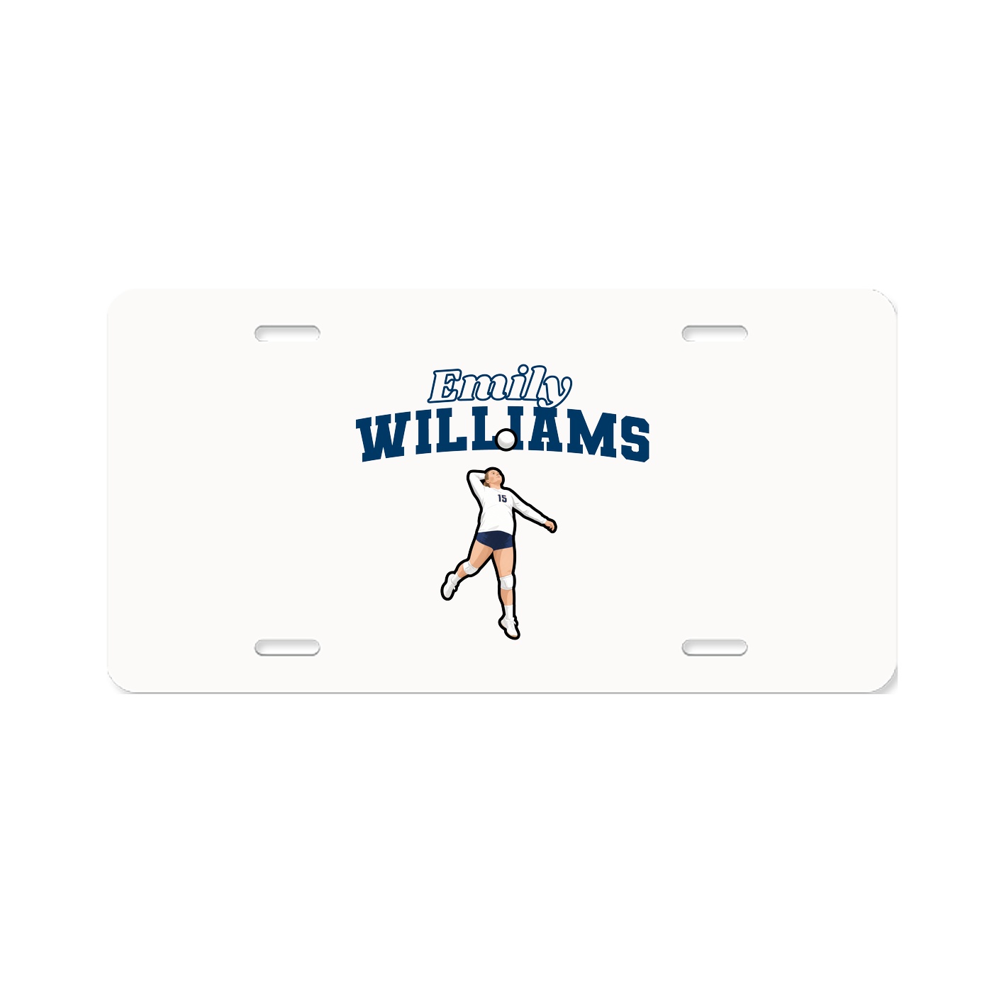License Plate — Name Arch in Classic